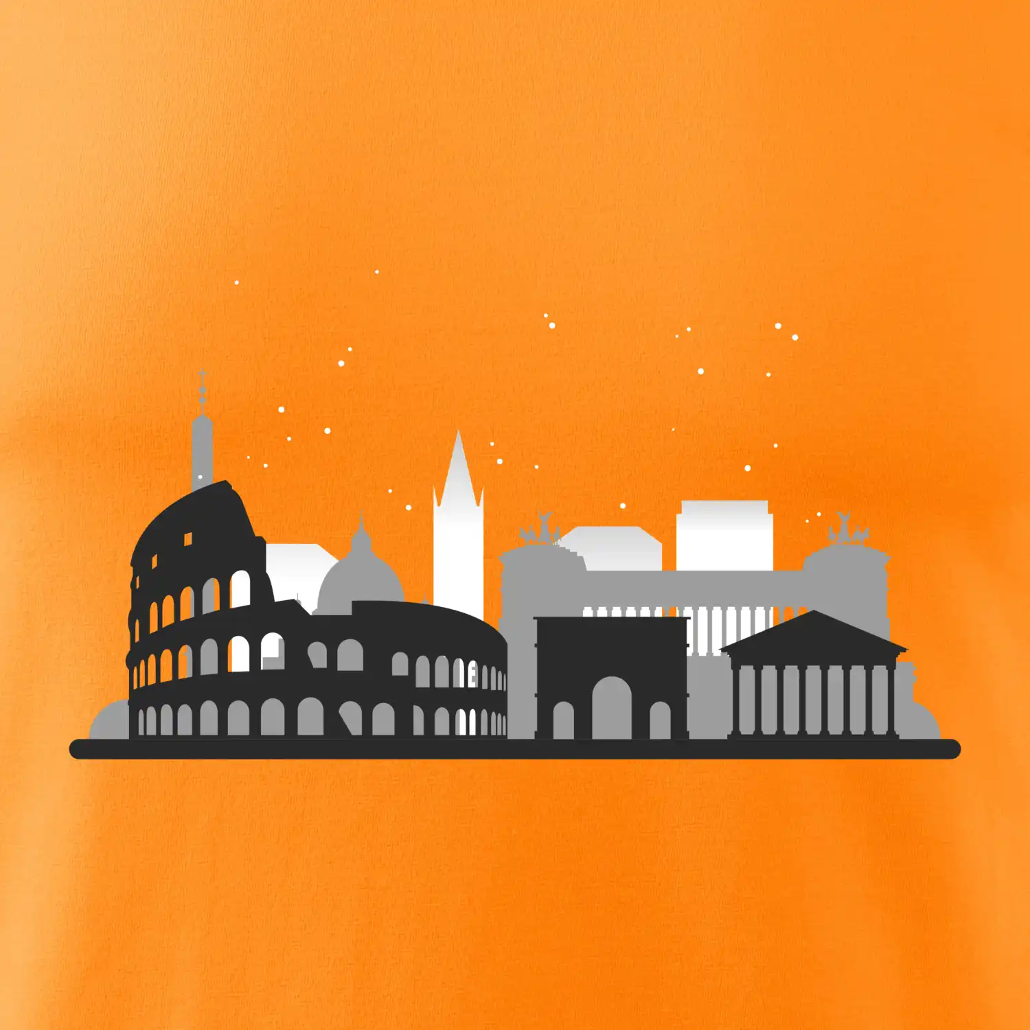 Řím silueta památky