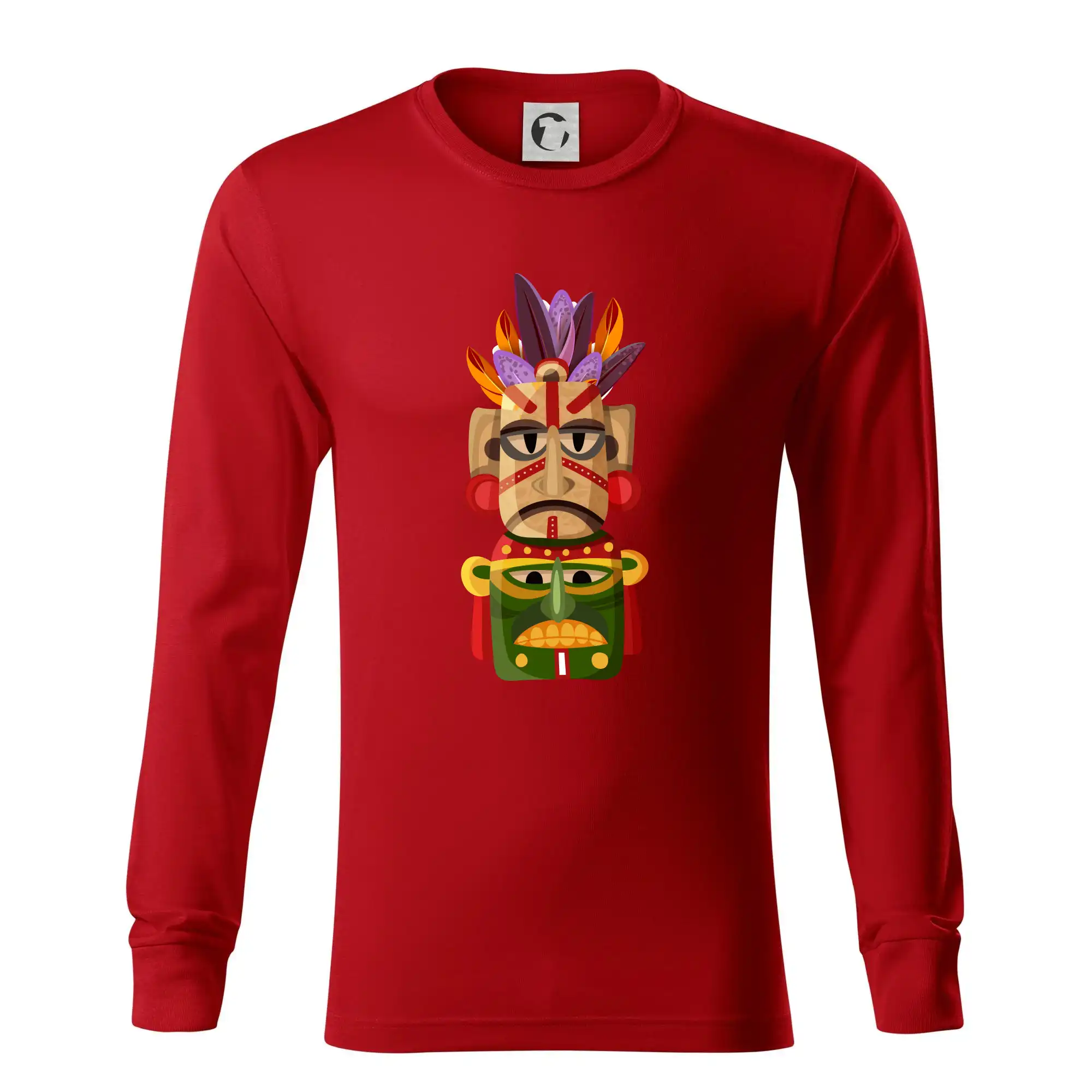 Mayové maska s peřím