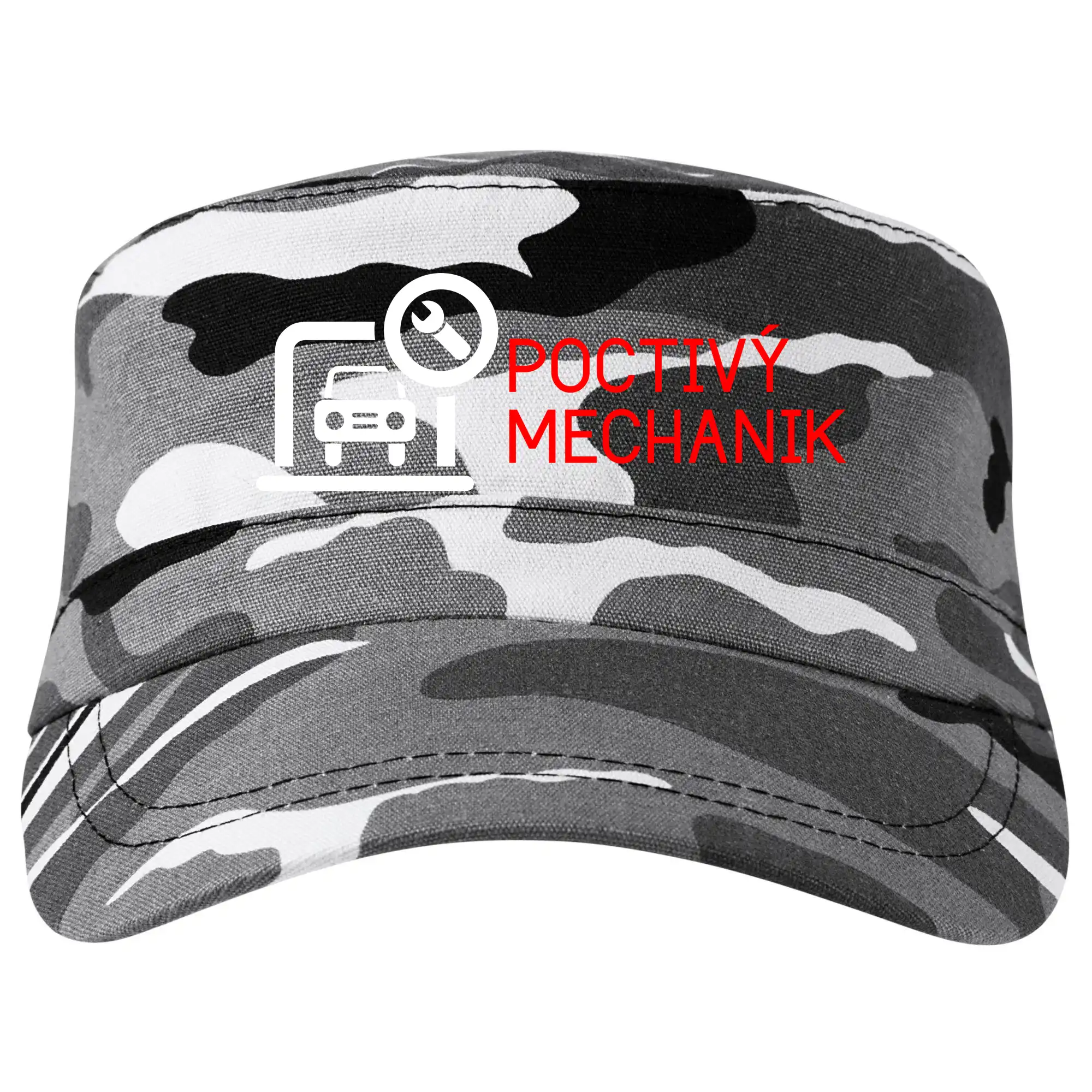 Vtipné tričká do práce - Poctivý mechanik - Šiltovka CAMO