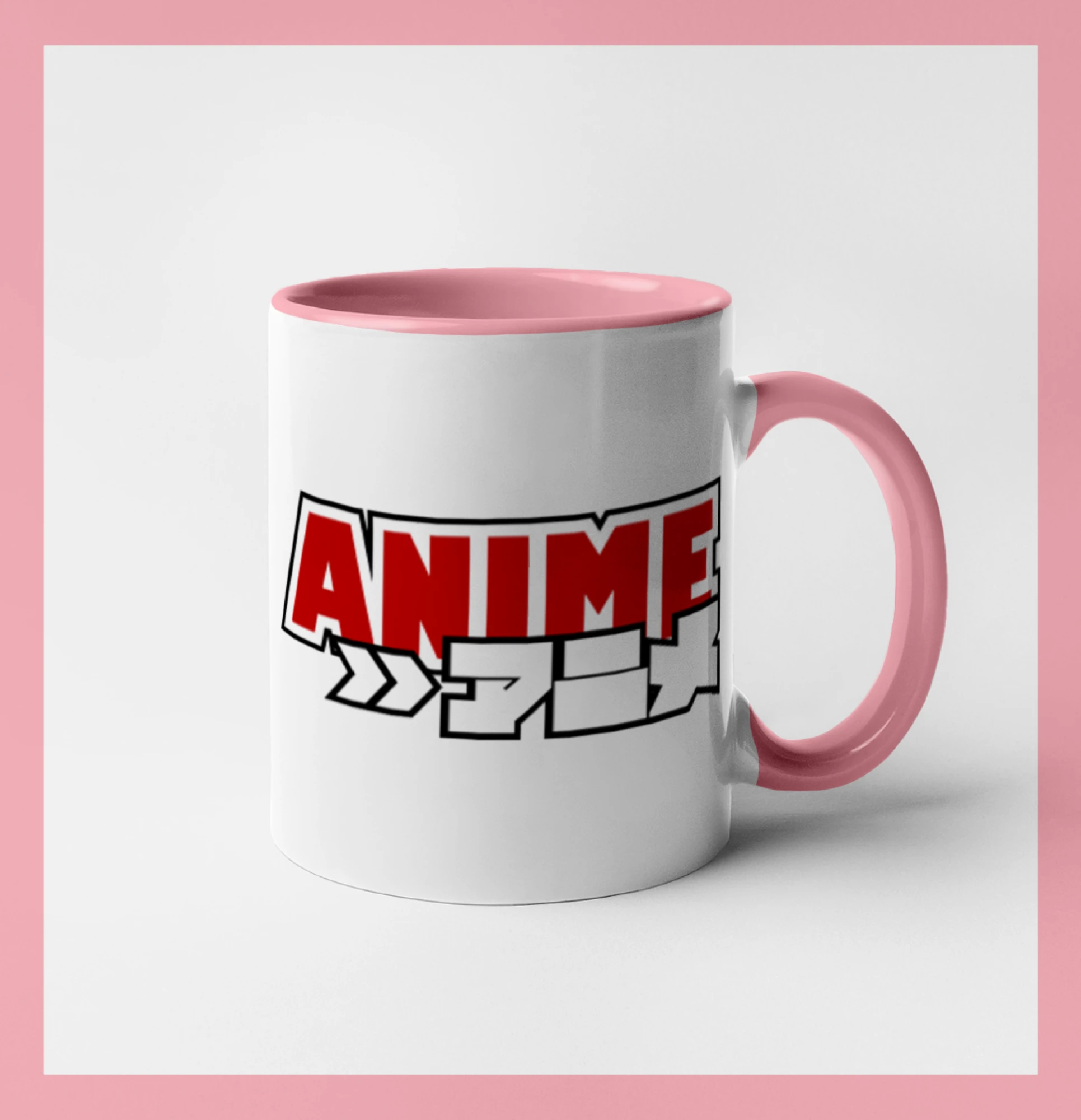 Anime nápis červený