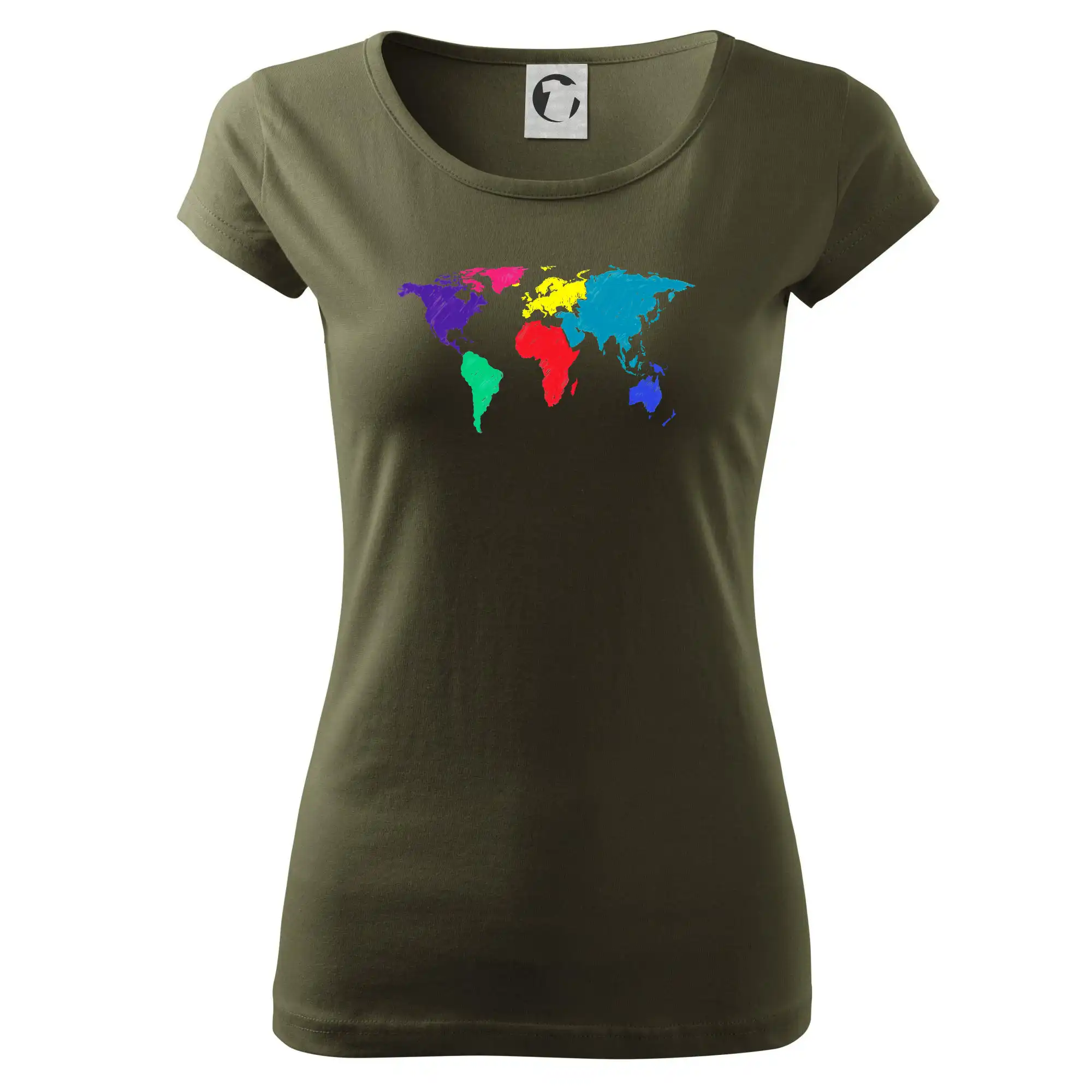 Světové kontinenty bez názvů - barevné