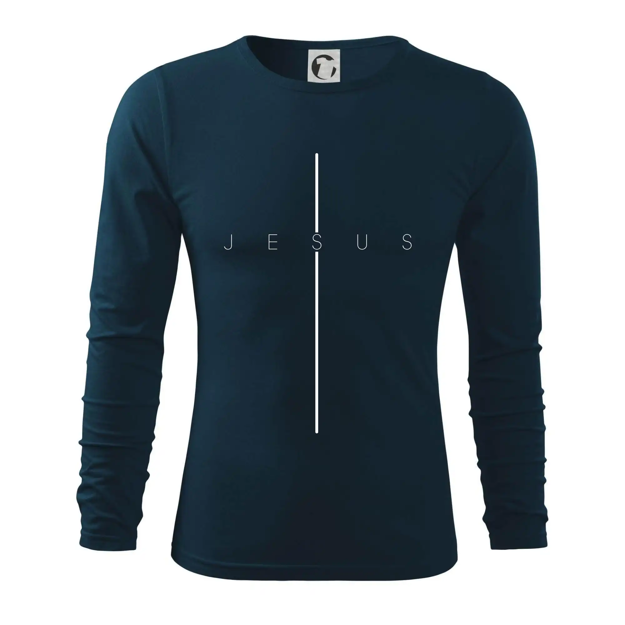 Jesus nápis v kríži - Tričko s dlhým rukávom FIT-T long sleeve