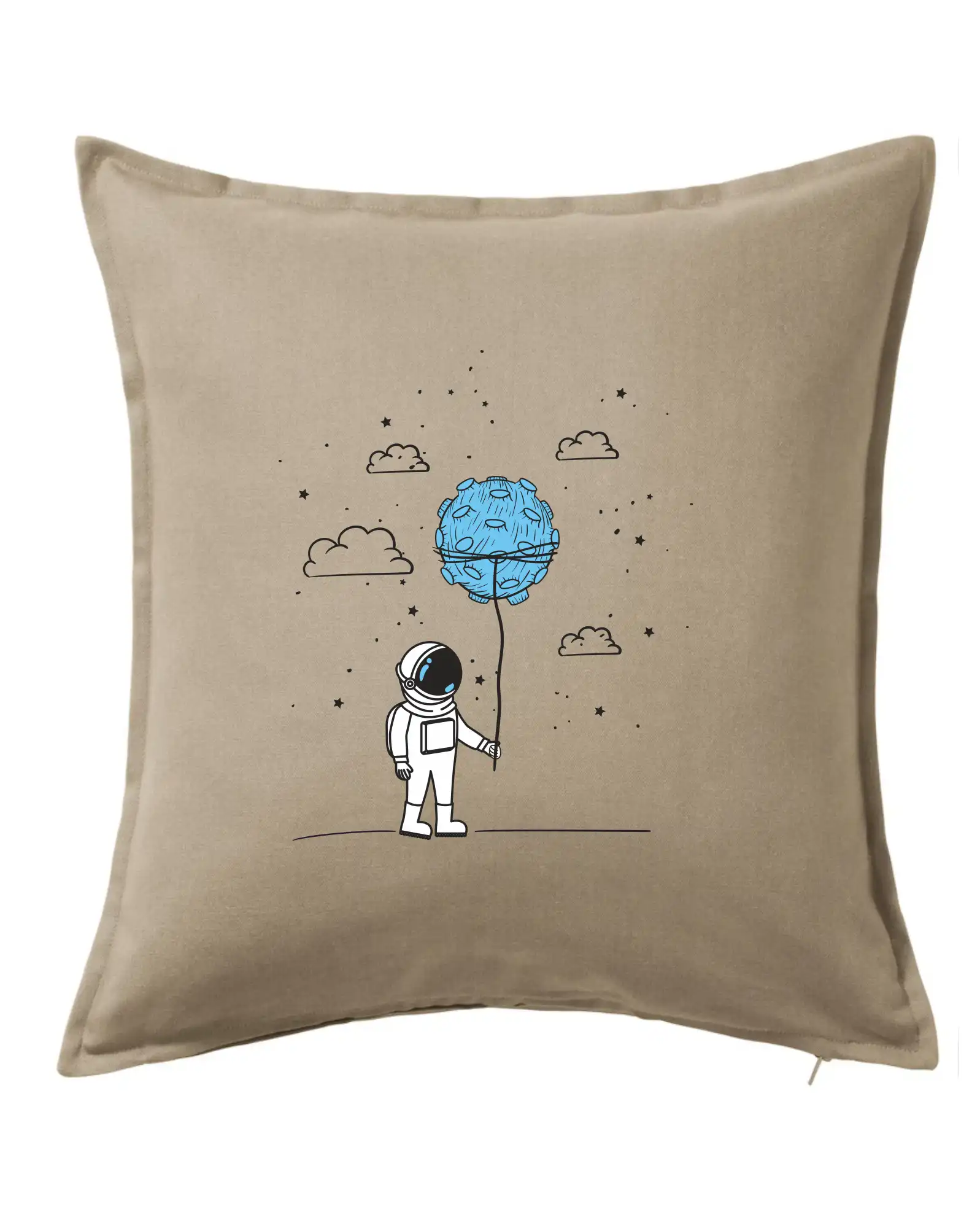 Vesmirne tričká - Astronaut s balónikom - Vankúš 50x50