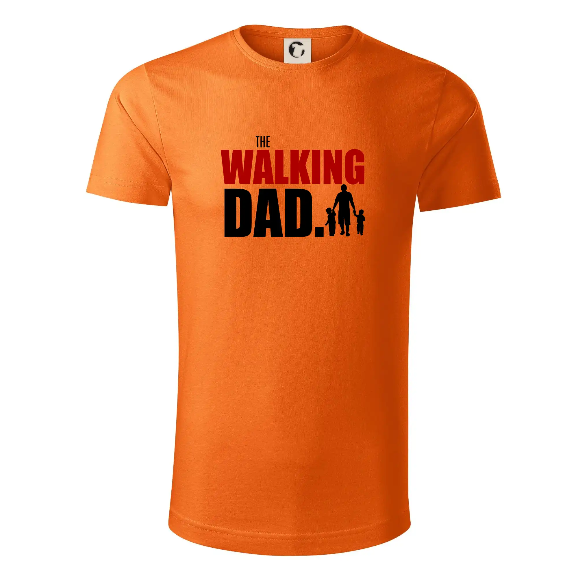 Najlepší darček pre otecka ku dňu otcov - The walking dad dve deti - Tričko z organickej bavlny