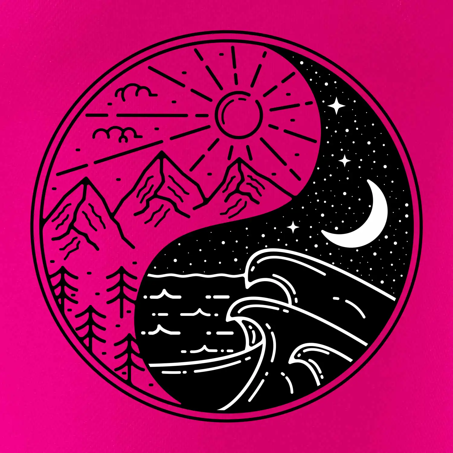 Yin & Yang hory a moře