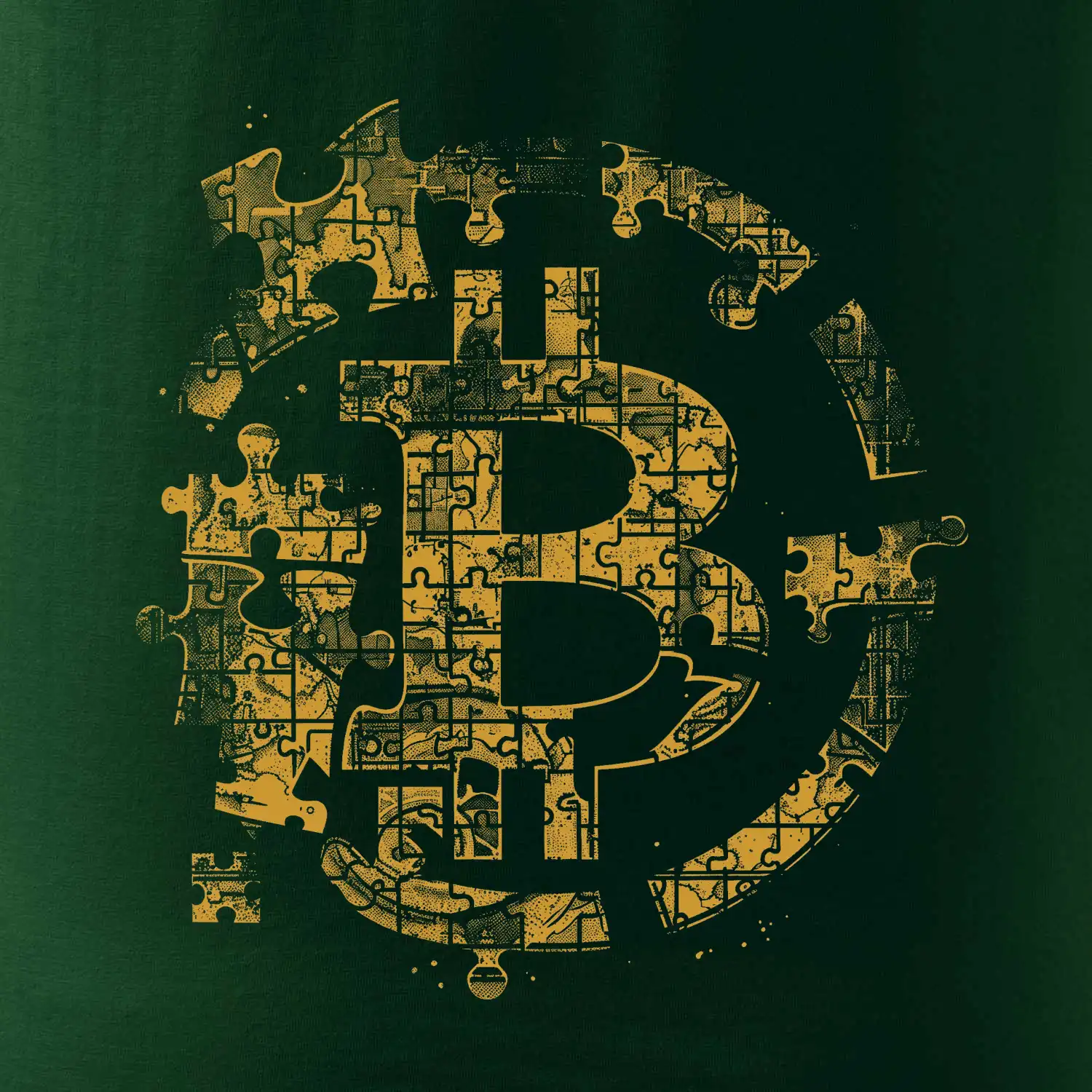 Logo bitcoin puzzle