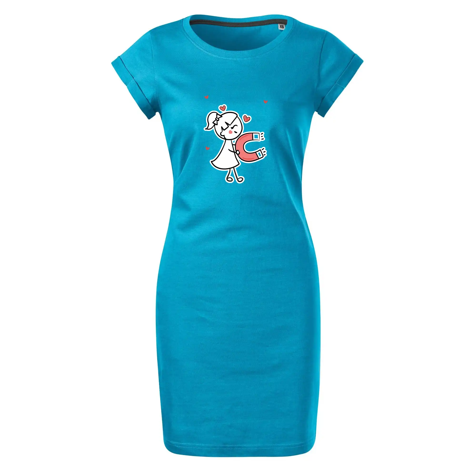 Tričká pre zamilovaných - Párový motív - panáčik a magnet - Tričko Šaty FREEDOM