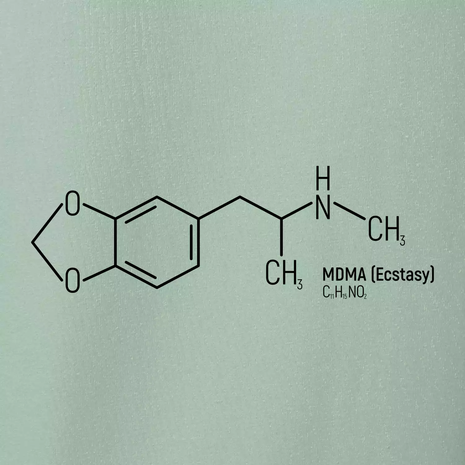 Molekulární struktura MDMA Extáze