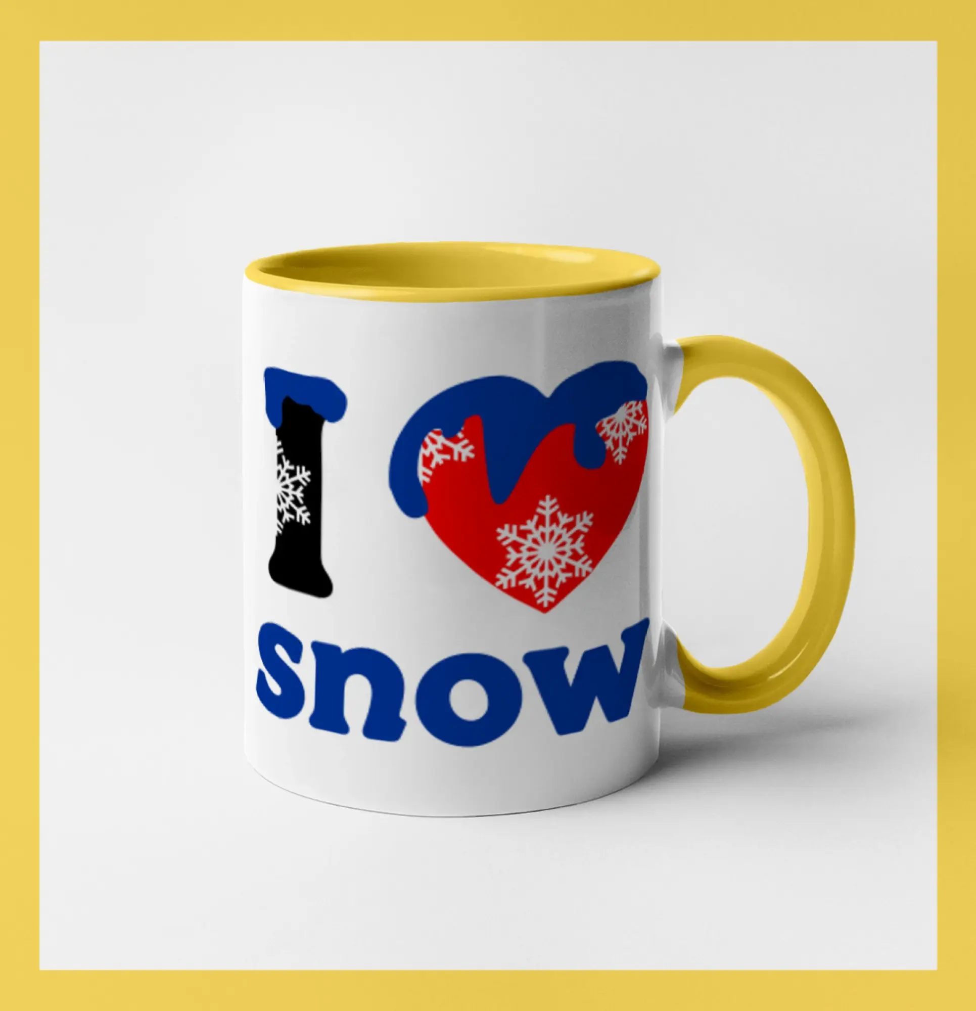 Lyže a Snowboard - I love snow - Hrnček 