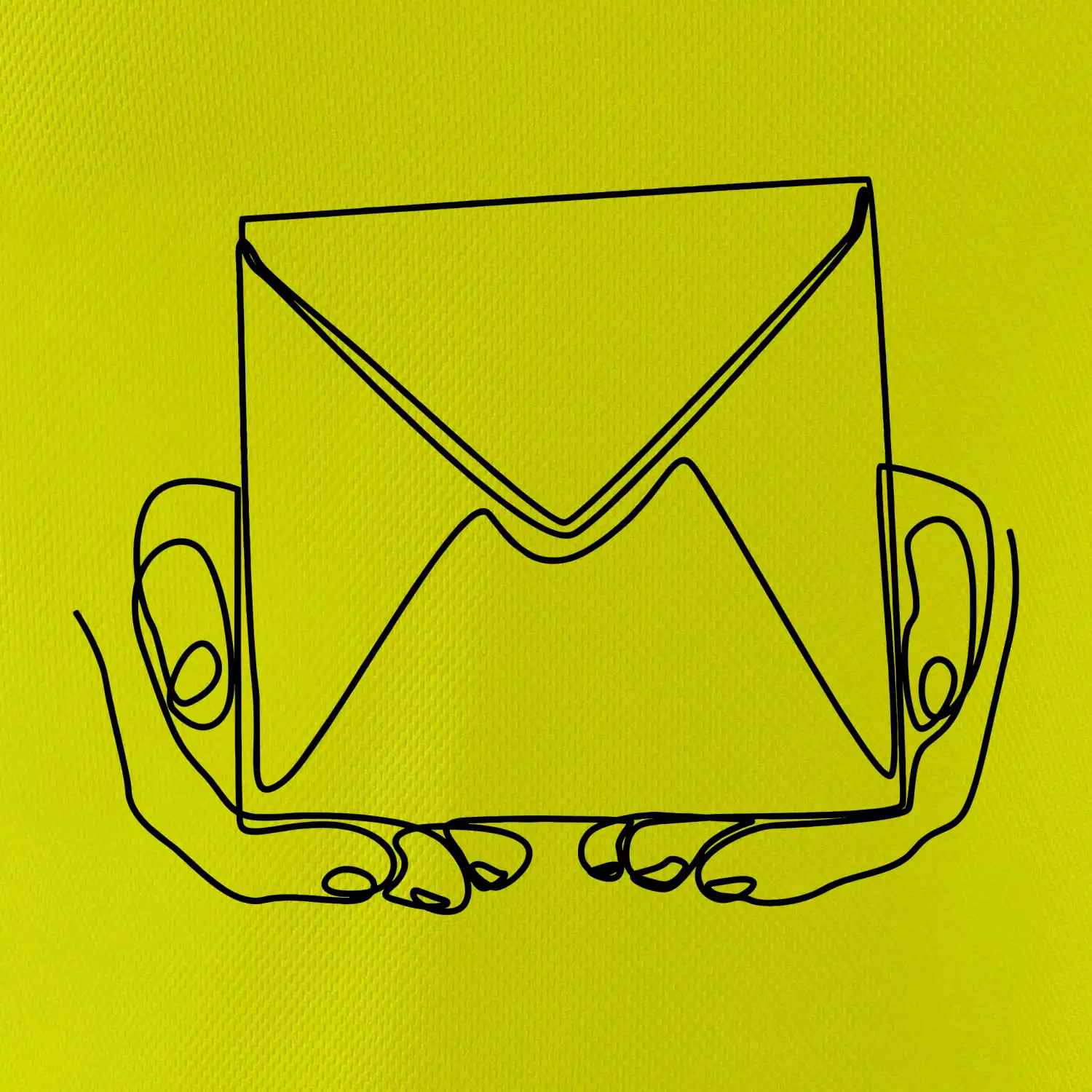 Obálka pošták jedním tahem