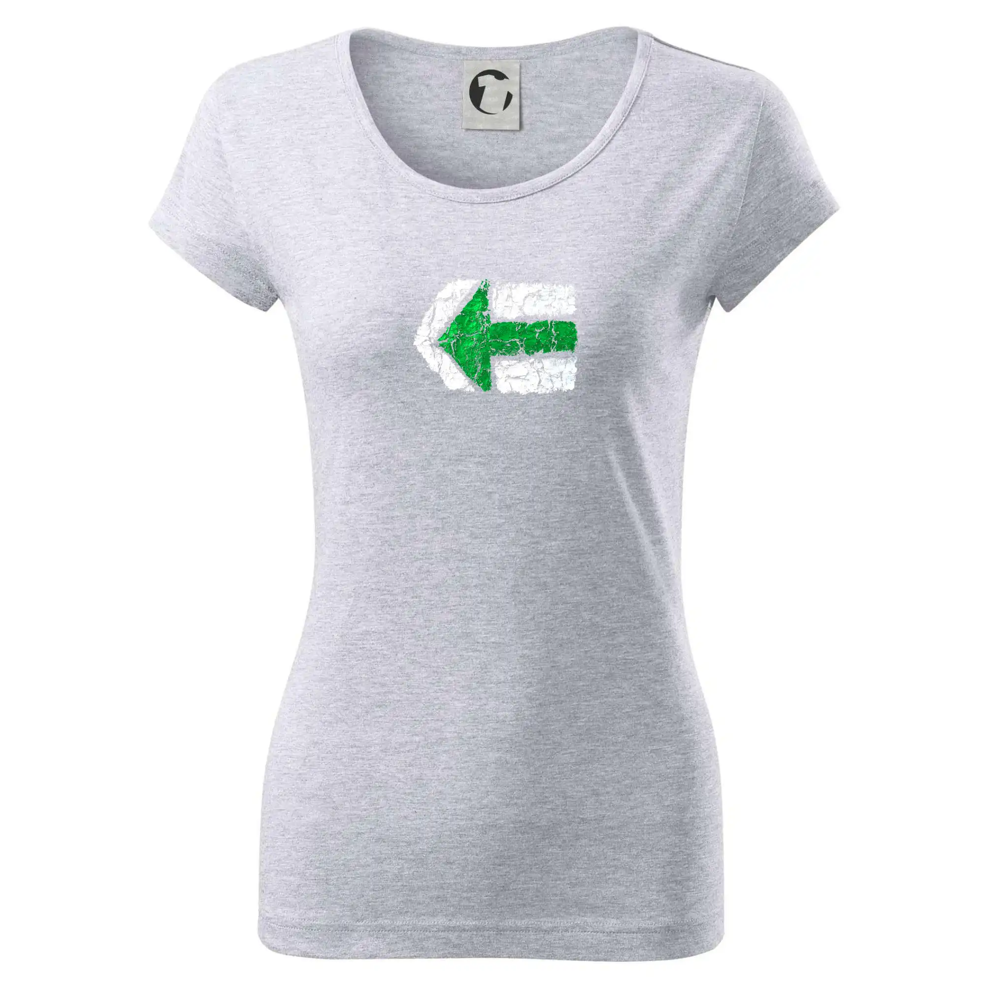 Trička na kempovanie - Párová turistická značka zelená - Dámske tričko Pure