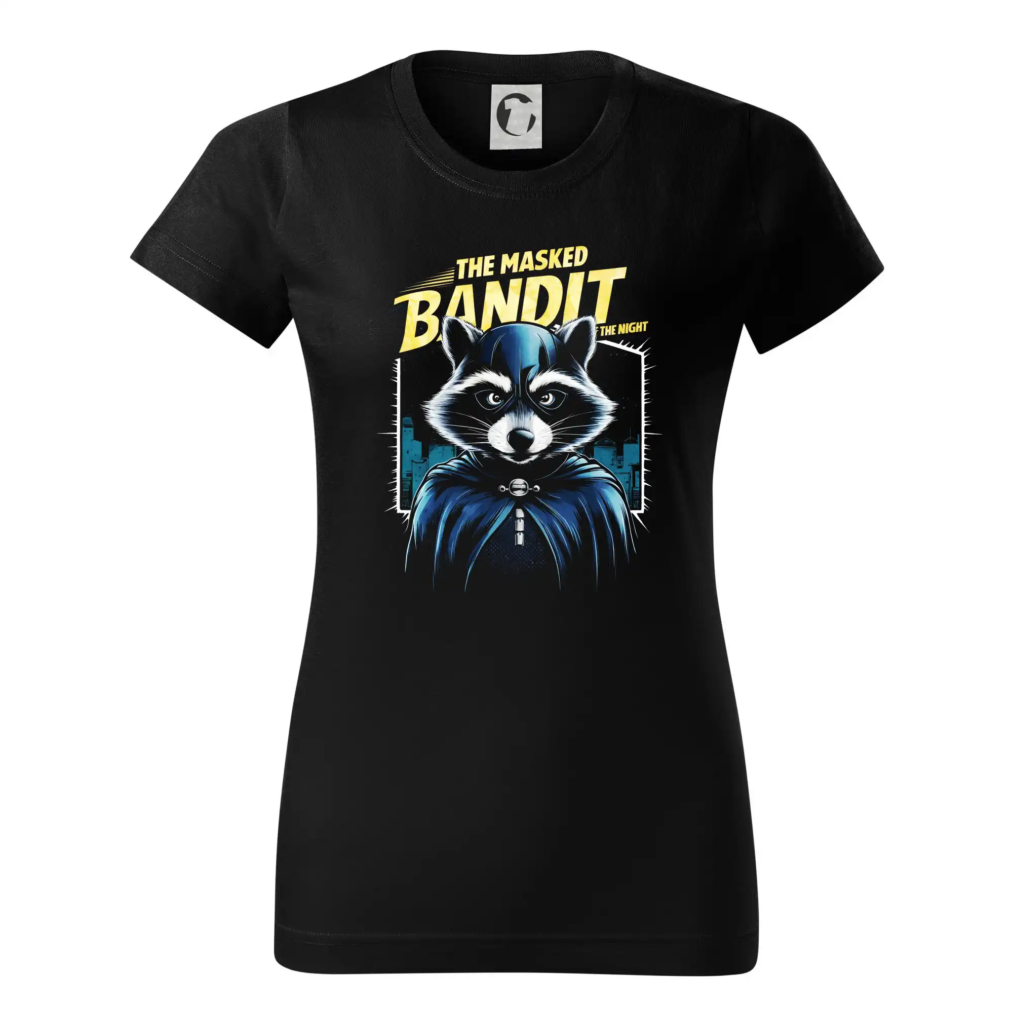 Tričká so zvieratami - Mýval v plášti masked bandit - Dámske tričko basic - ľahko voľnejšie a dlhšie