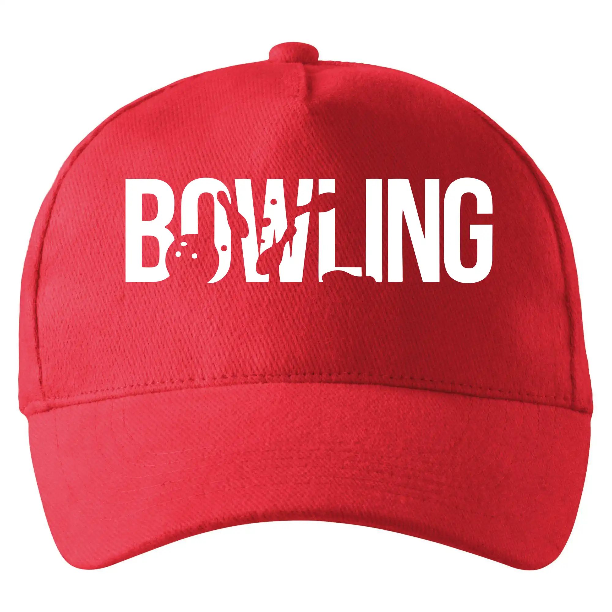Tričká Bowling - Bowling nápis kolky - Šiltovka so zahnutým šiltom a mosaznou sponou