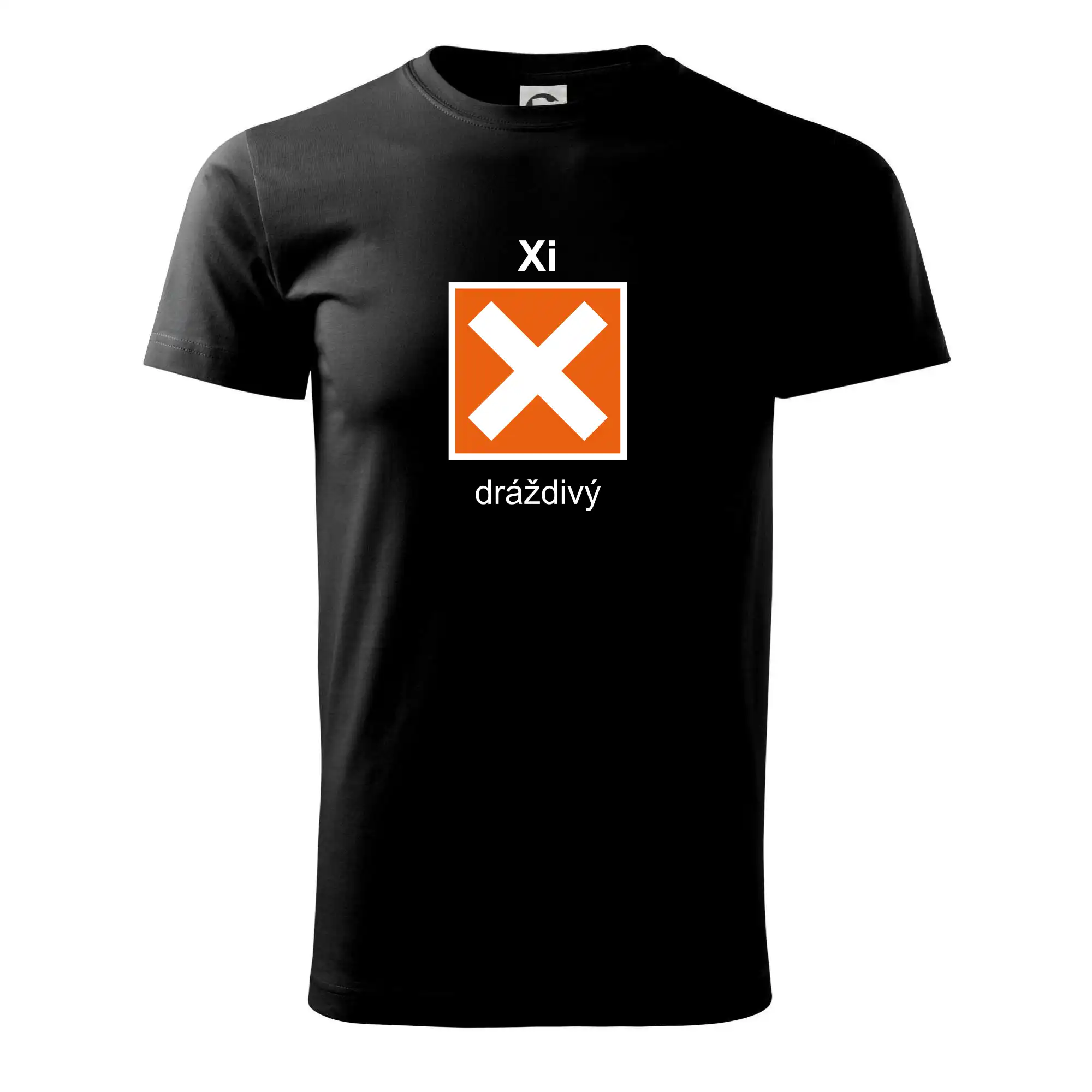 Xi Dráždivý - Výstražná tabulka na tričku