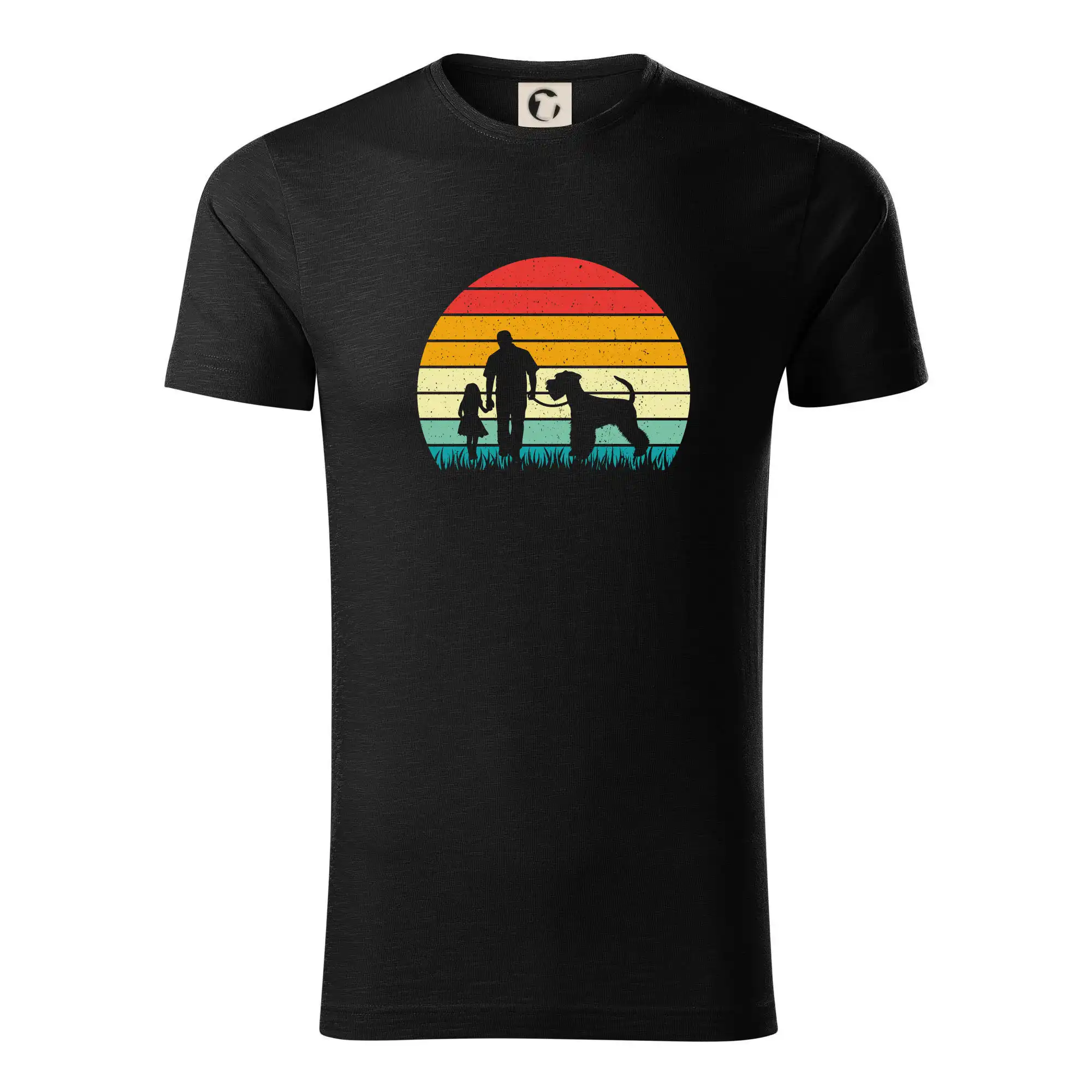 Ostatné psie plemená - Bradáč a otec s dcérou - Tričko z organickej bavlny