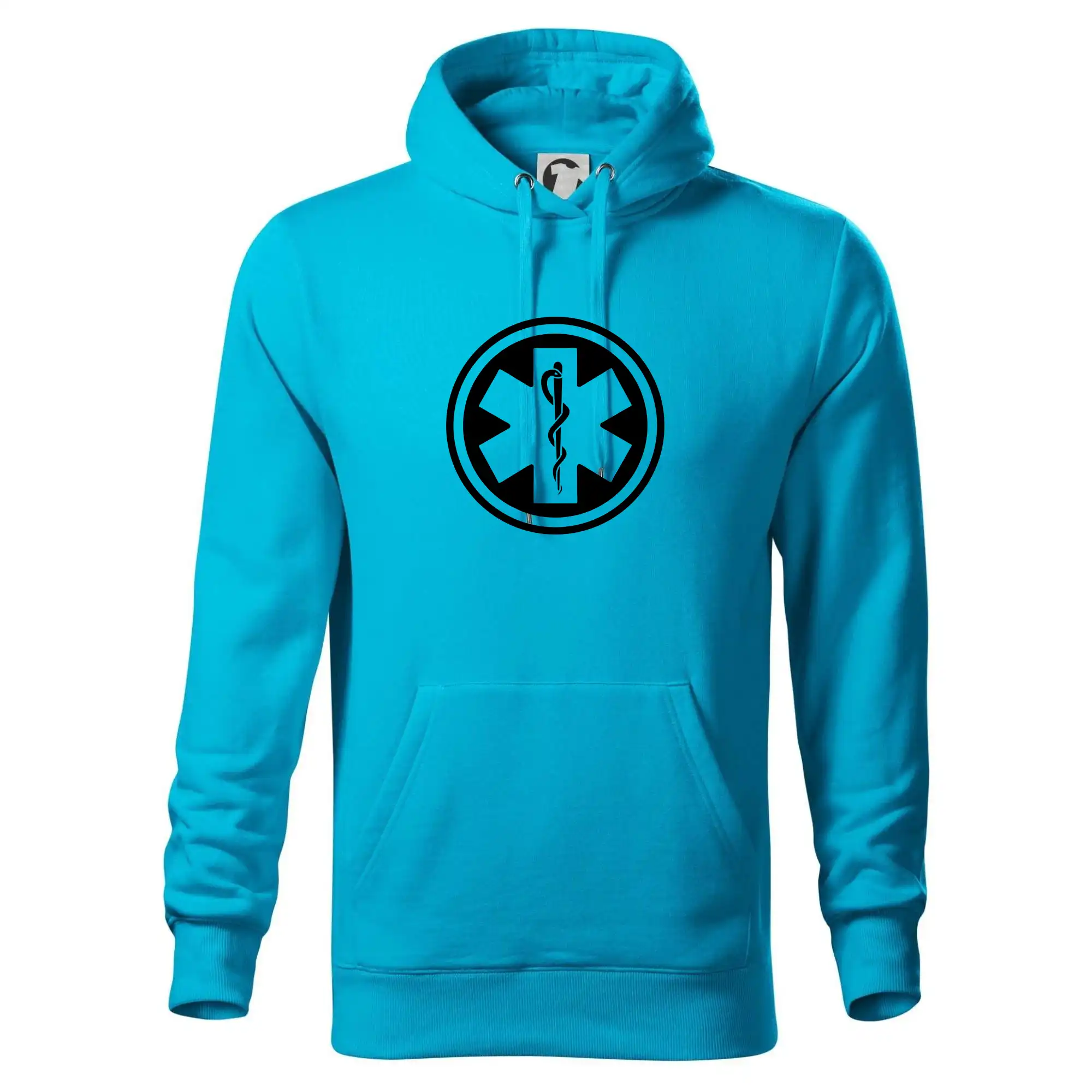 Tričká a mikiny pre záchranárov a lekárov - Kvalitné oblečenie pre zdravotníkov - Rescue logo samostatné guľaté - Mikina pánska Cape s kapucňou
