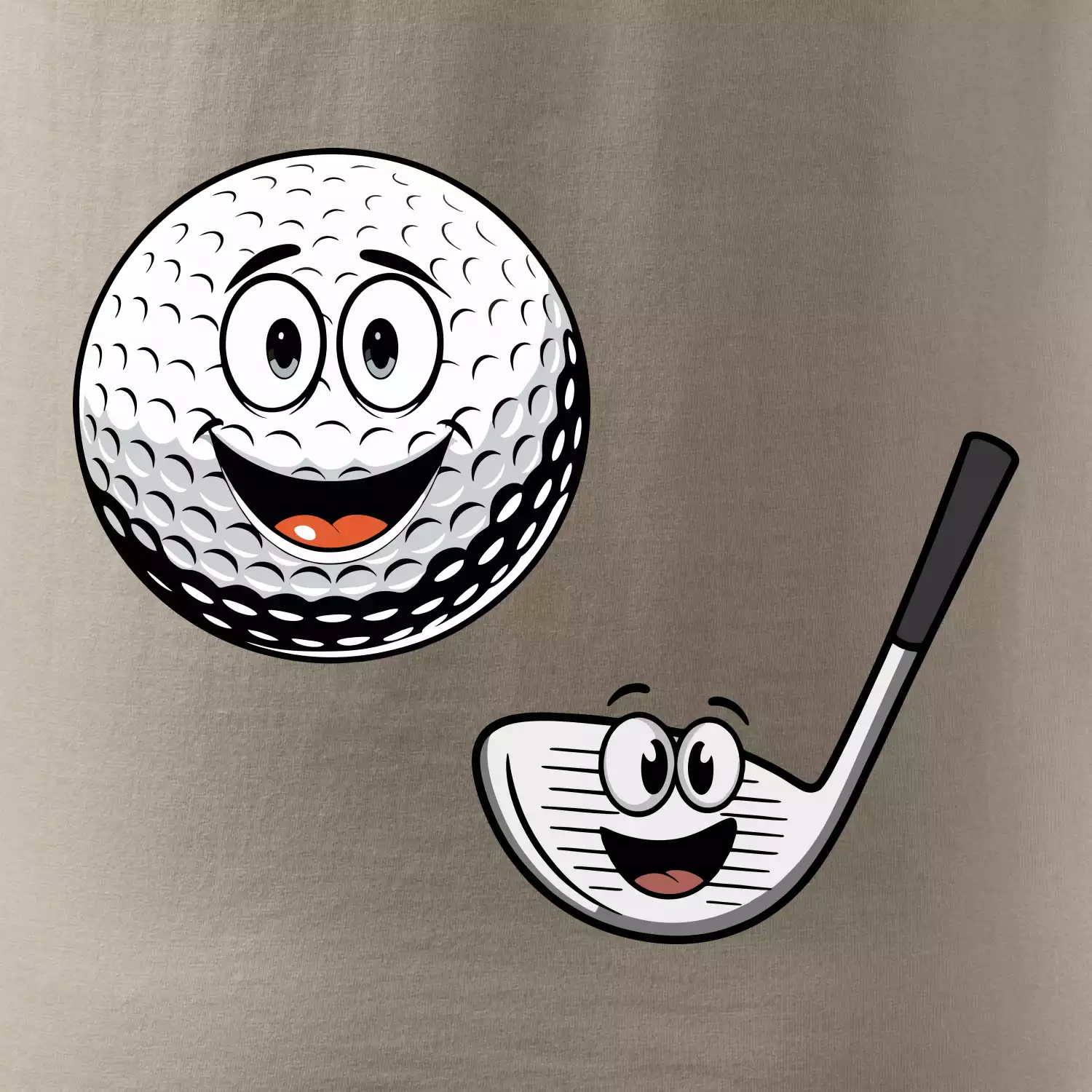 Parové triko - Golfová hůl a míček