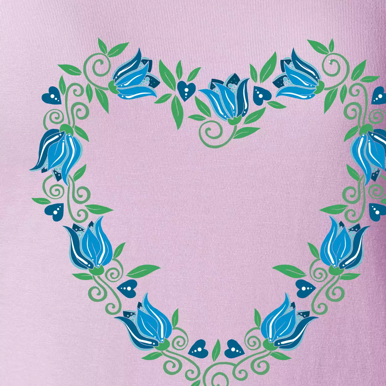 Modré tulipánové srdiečko (Pecka design)