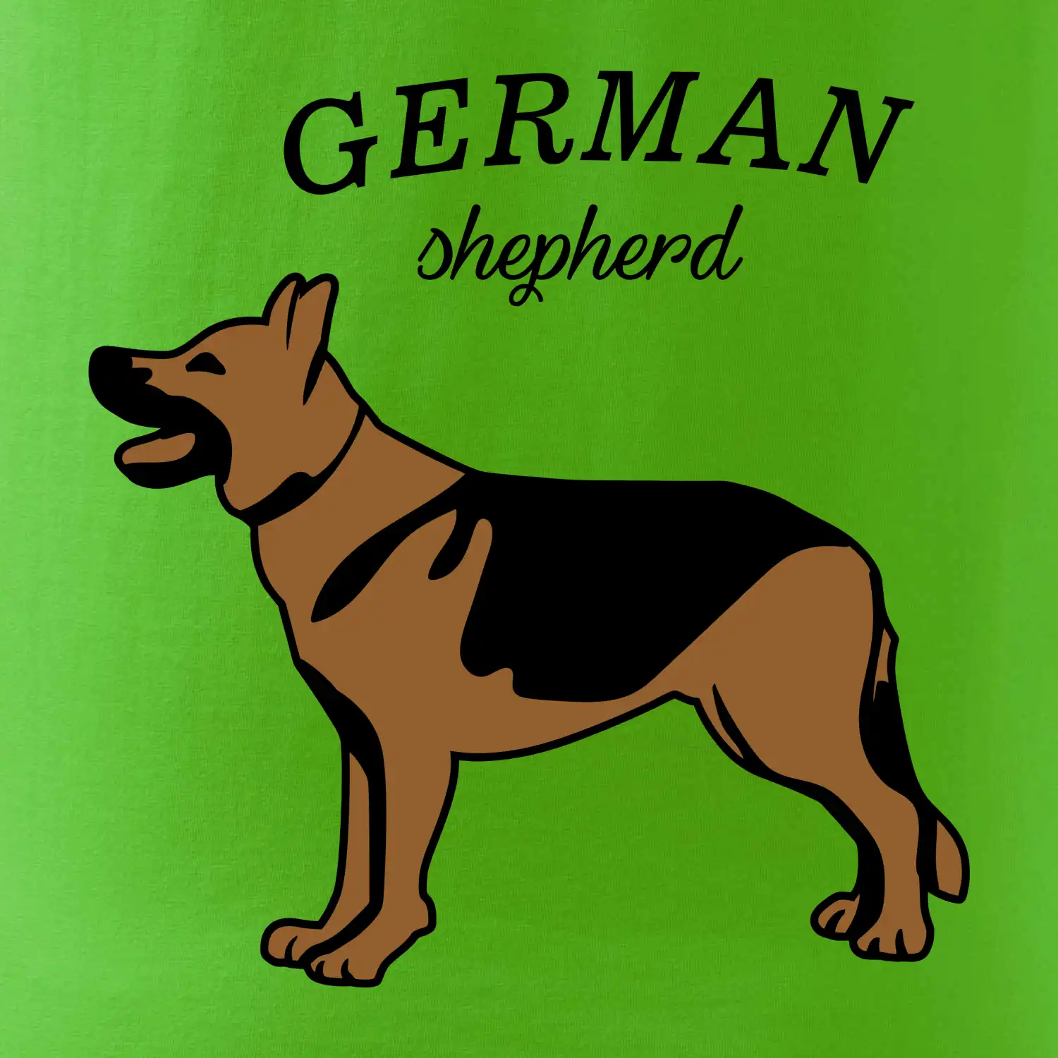 Německý ovčák - hnědý s nápisem