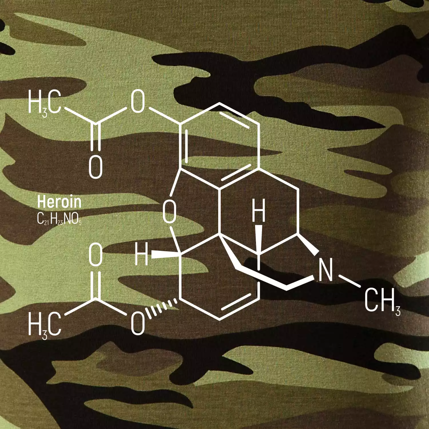 Molekulární struktura Heroin