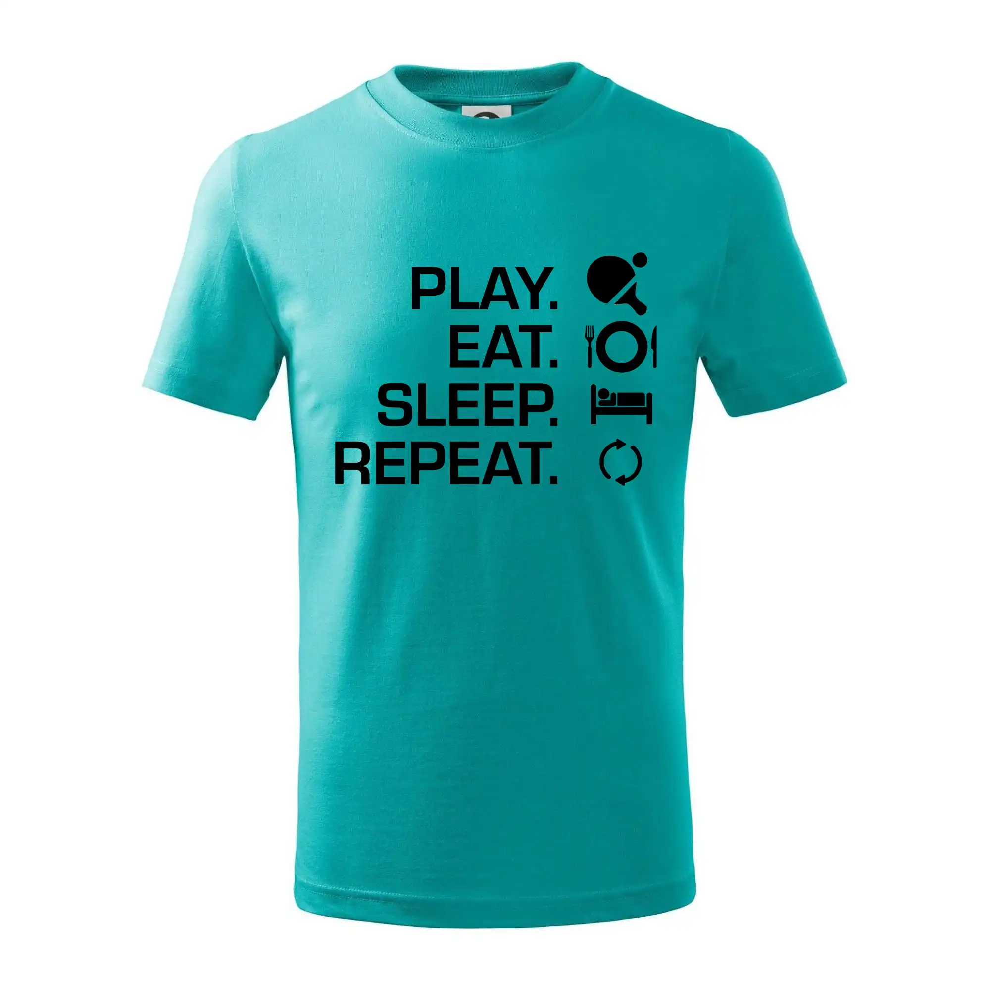 Vtipné tričká na stolný tenis - Stolný tenis - eat sleep - Tričko detské bavlnené