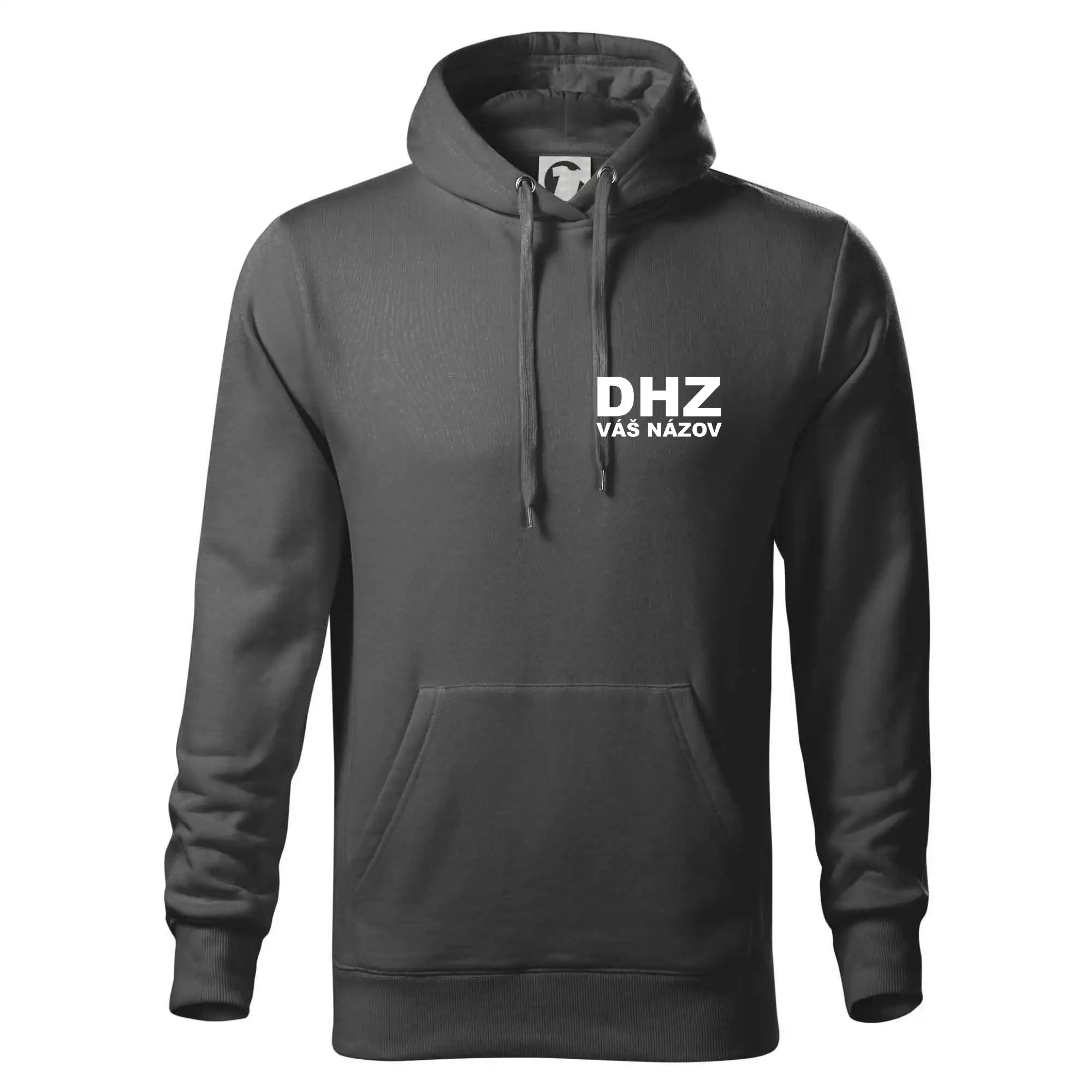 Originálne tričká pre hasičov - DHZ nápis (názov zboru - vlastný nápis) - Mikina pánska Cape s kapucňou