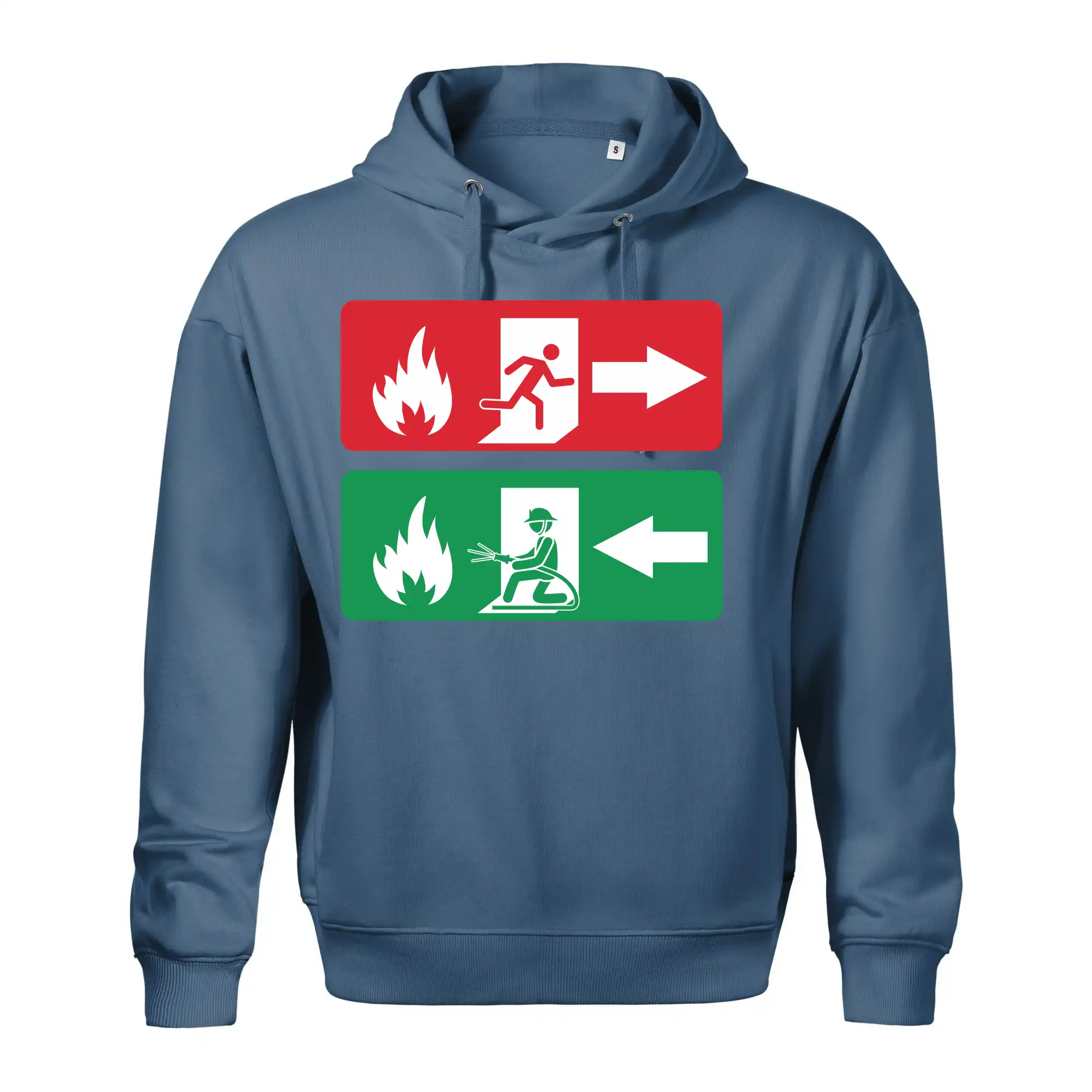 Lidé utíkají, hasiči přibíhají