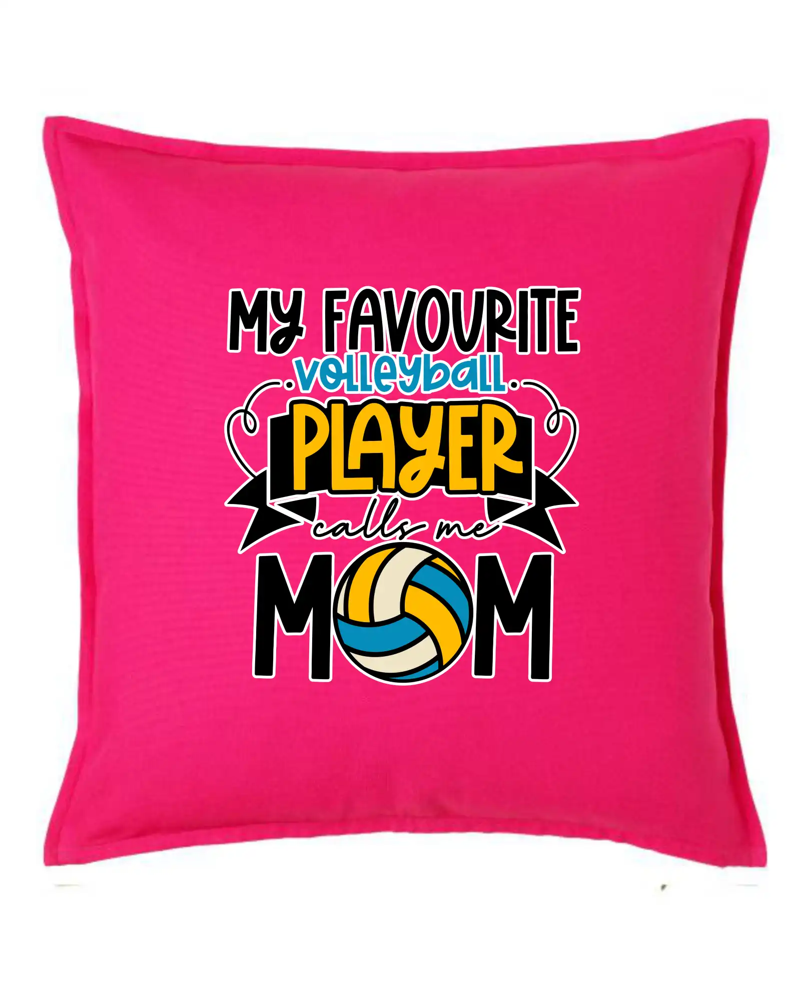 Trička na volejbal - My favourite volleyball player calls me mom - Vankúš 50x50