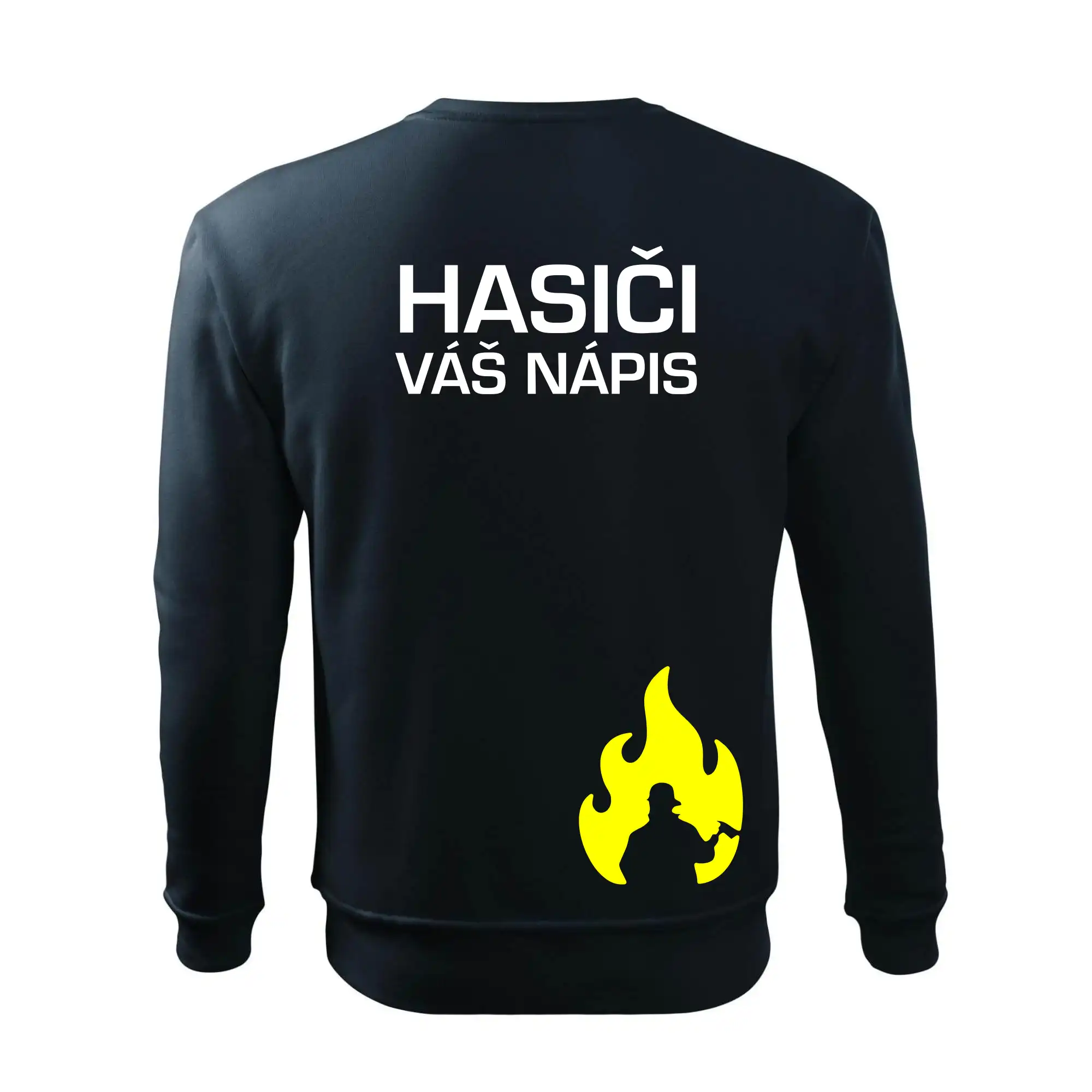 Hasič stojaci - nápis hasiči - Veľký nápis na chrbte