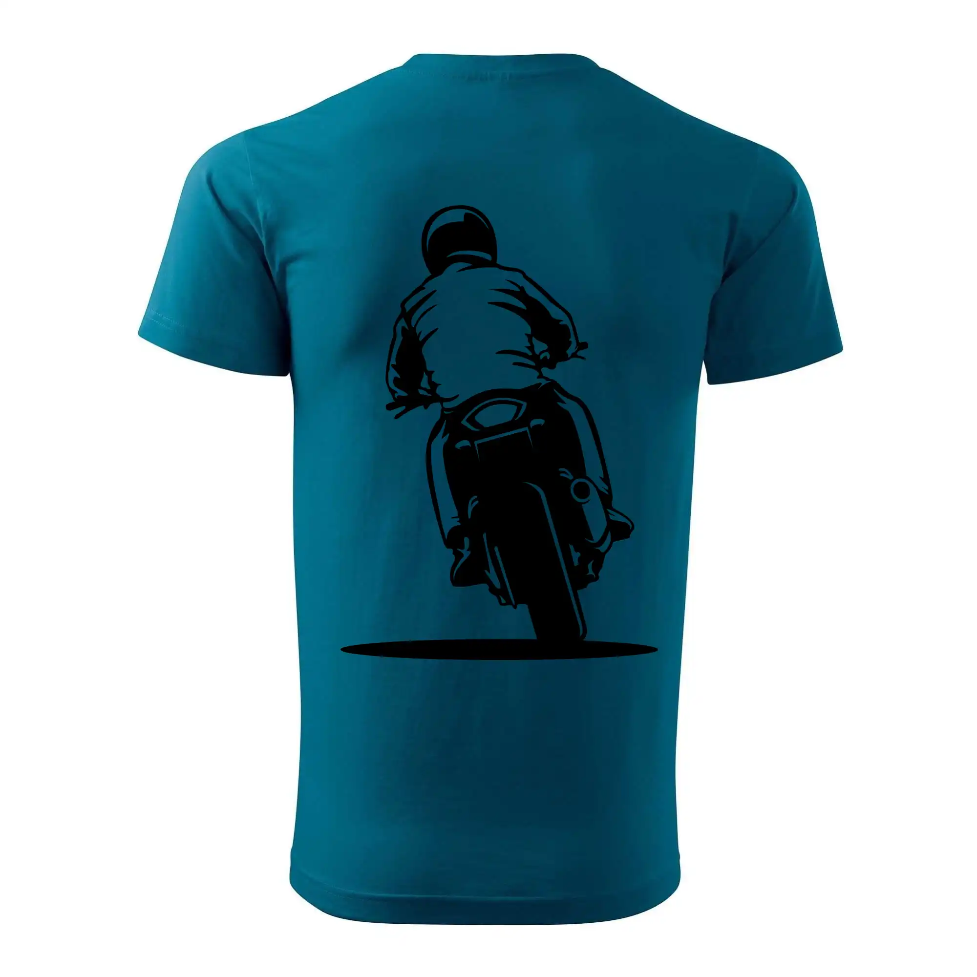 Motorkář na zádech - silnice