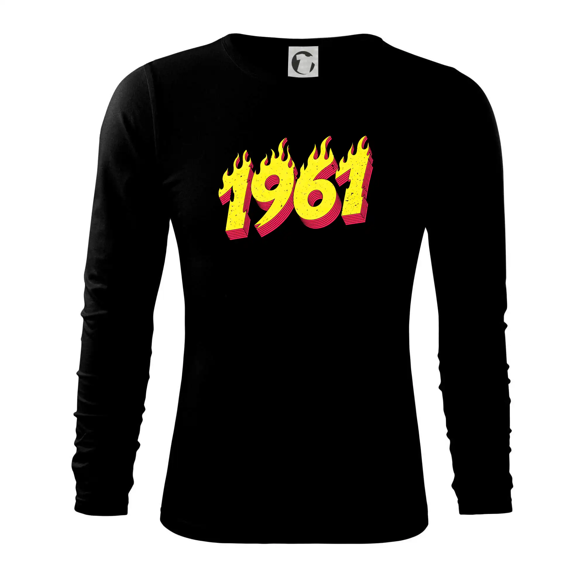 Trička s ročníkom 1961 - Narodeniny v ohni 1961 - Tričko s dlhým rukávom FIT-T long sleeve