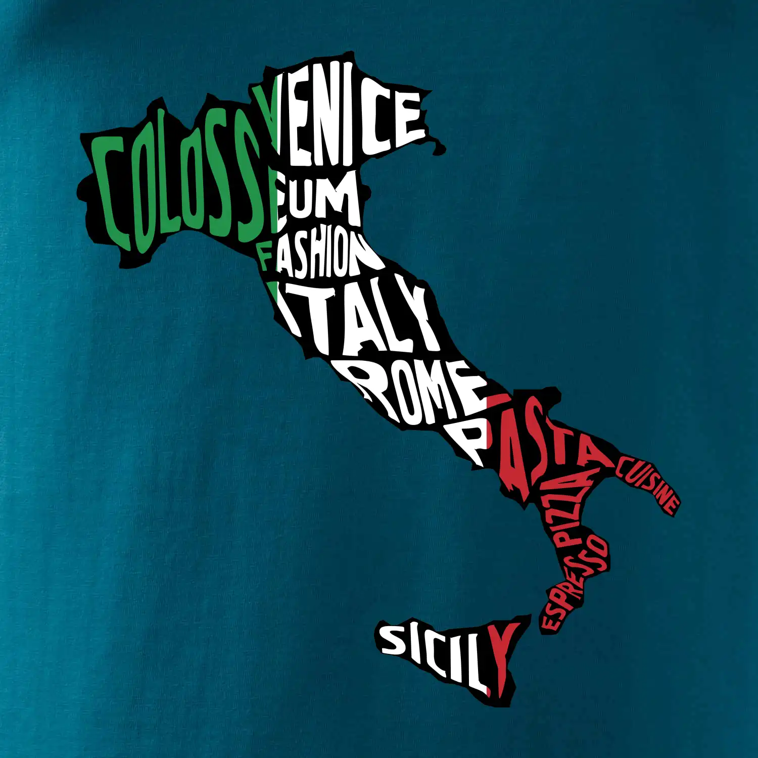 Mapy - názvy měst - Italie