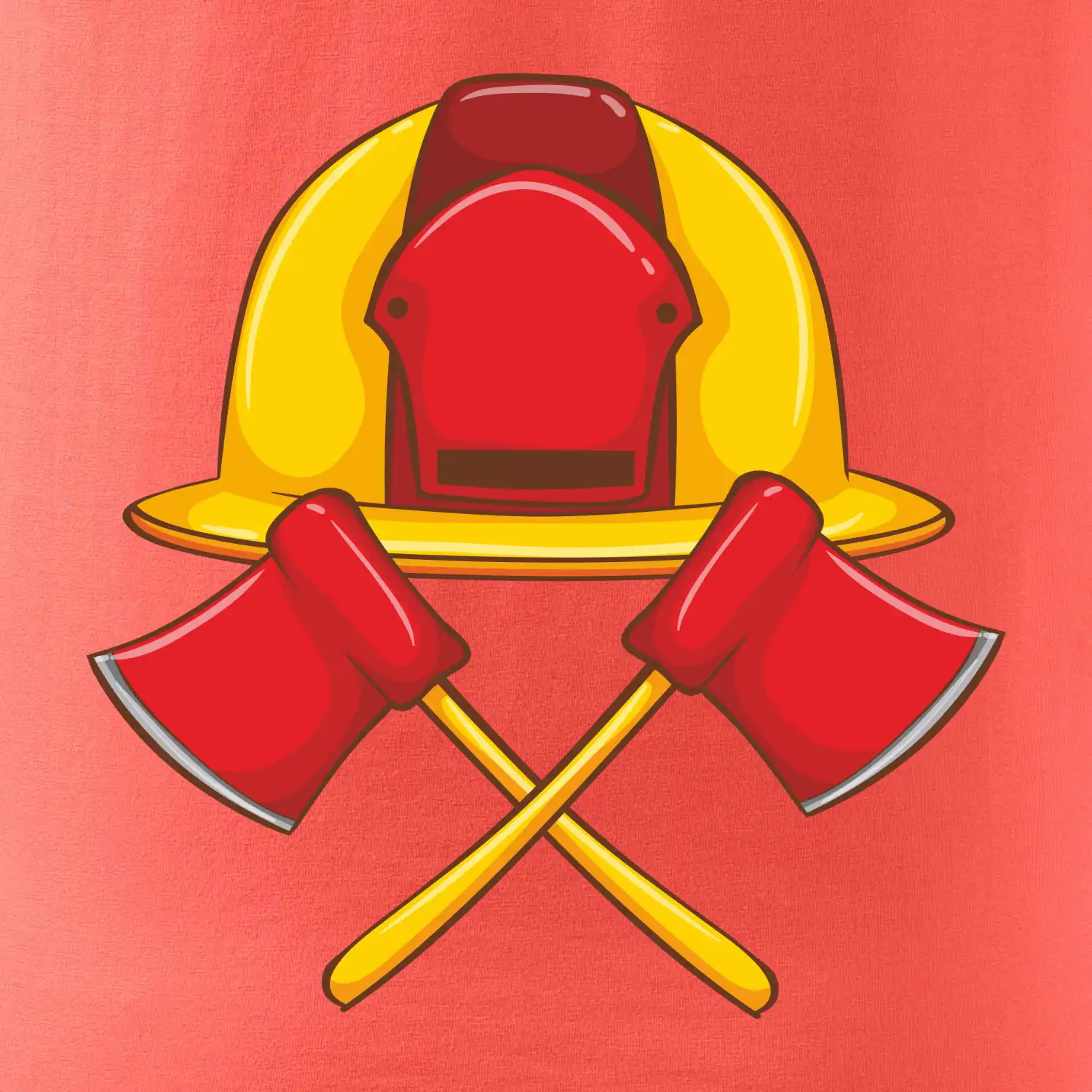 Hasičská helma a sekera