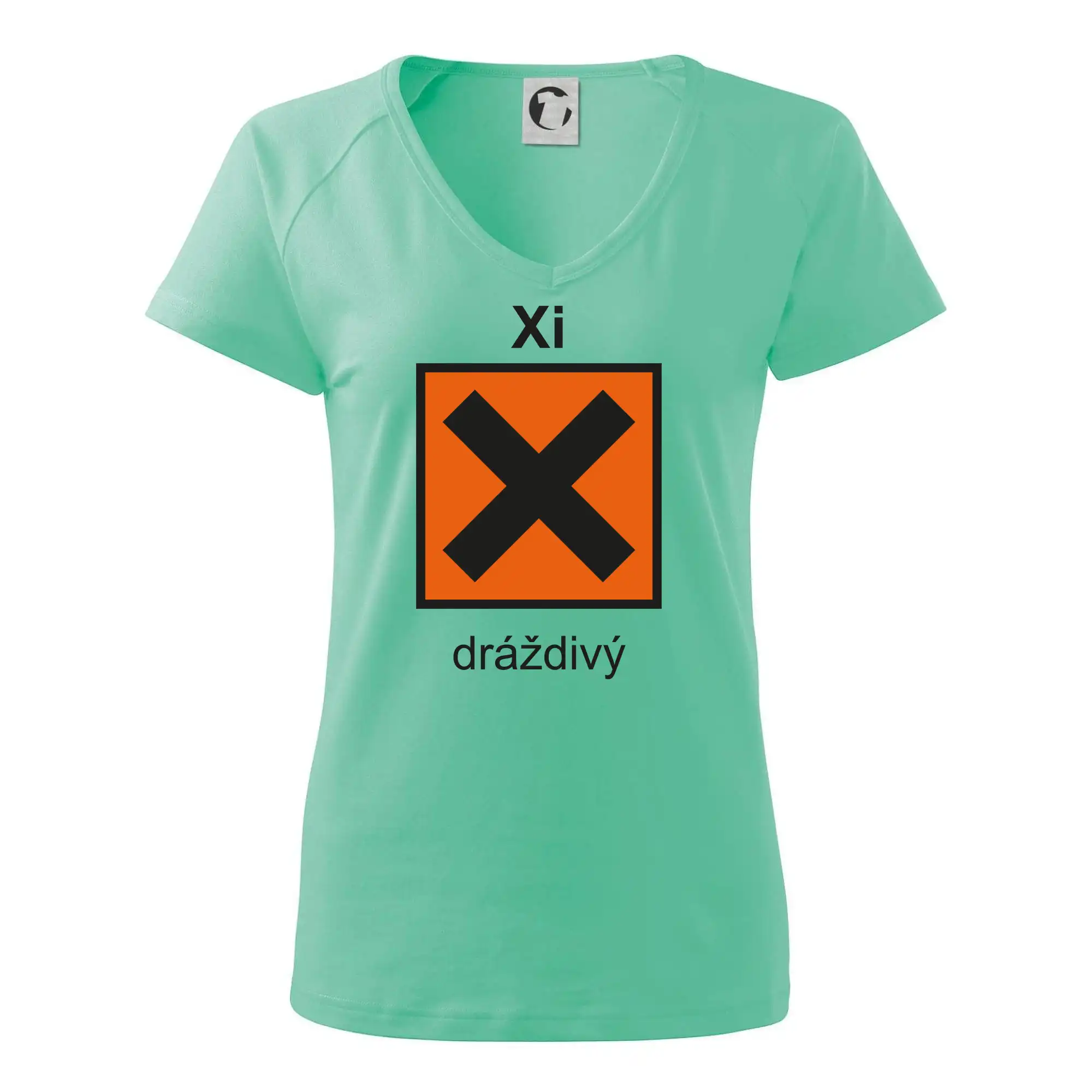 Xi Dráždivý - Výstražná tabulka na tričku