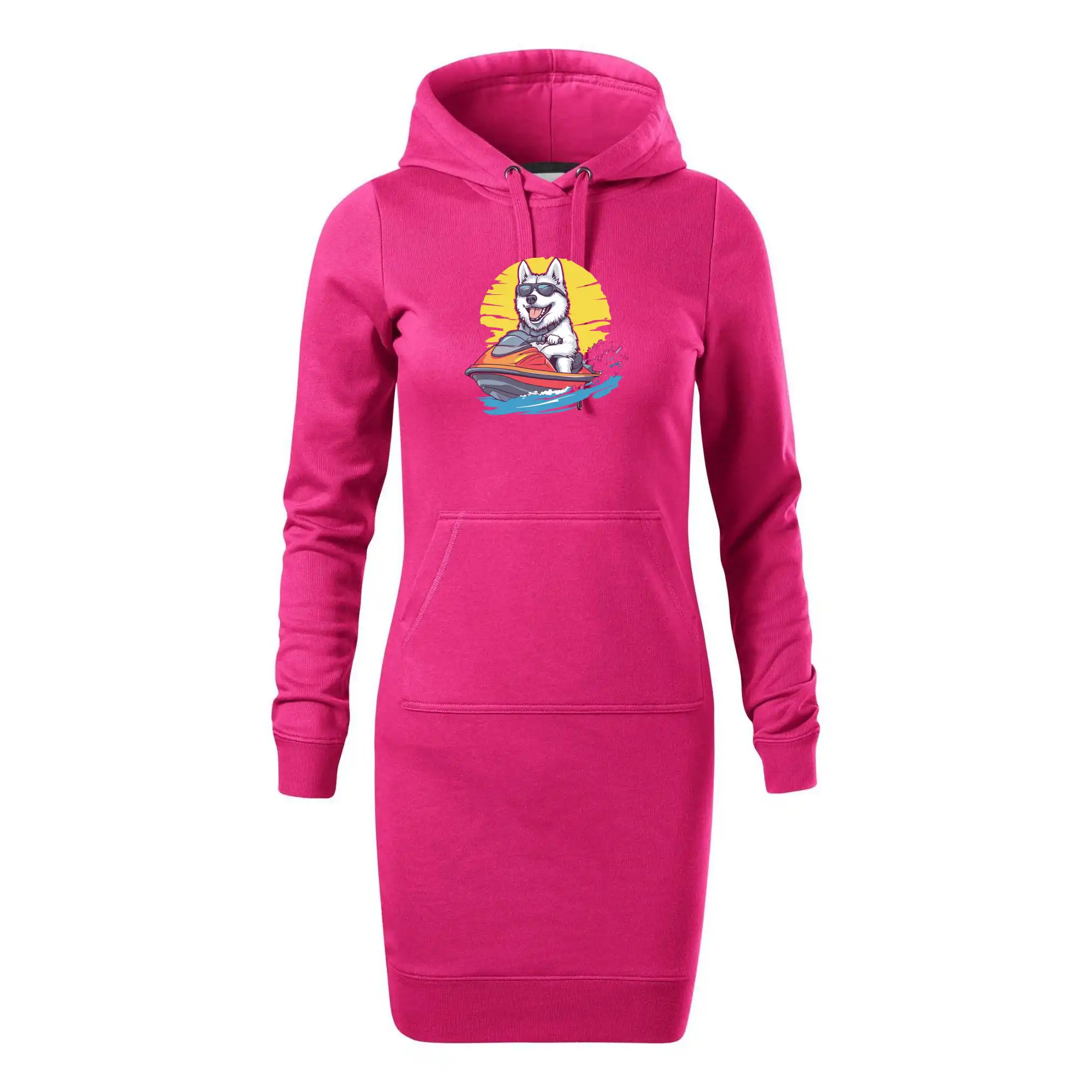 Husky na vodním skútru