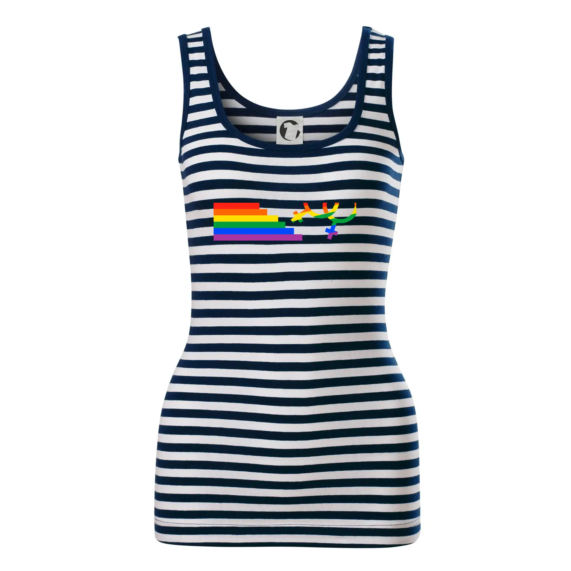 Tričká pre LGBT a Queer komunitu - Lesby symbol dúha - Sailor tielko na vodu