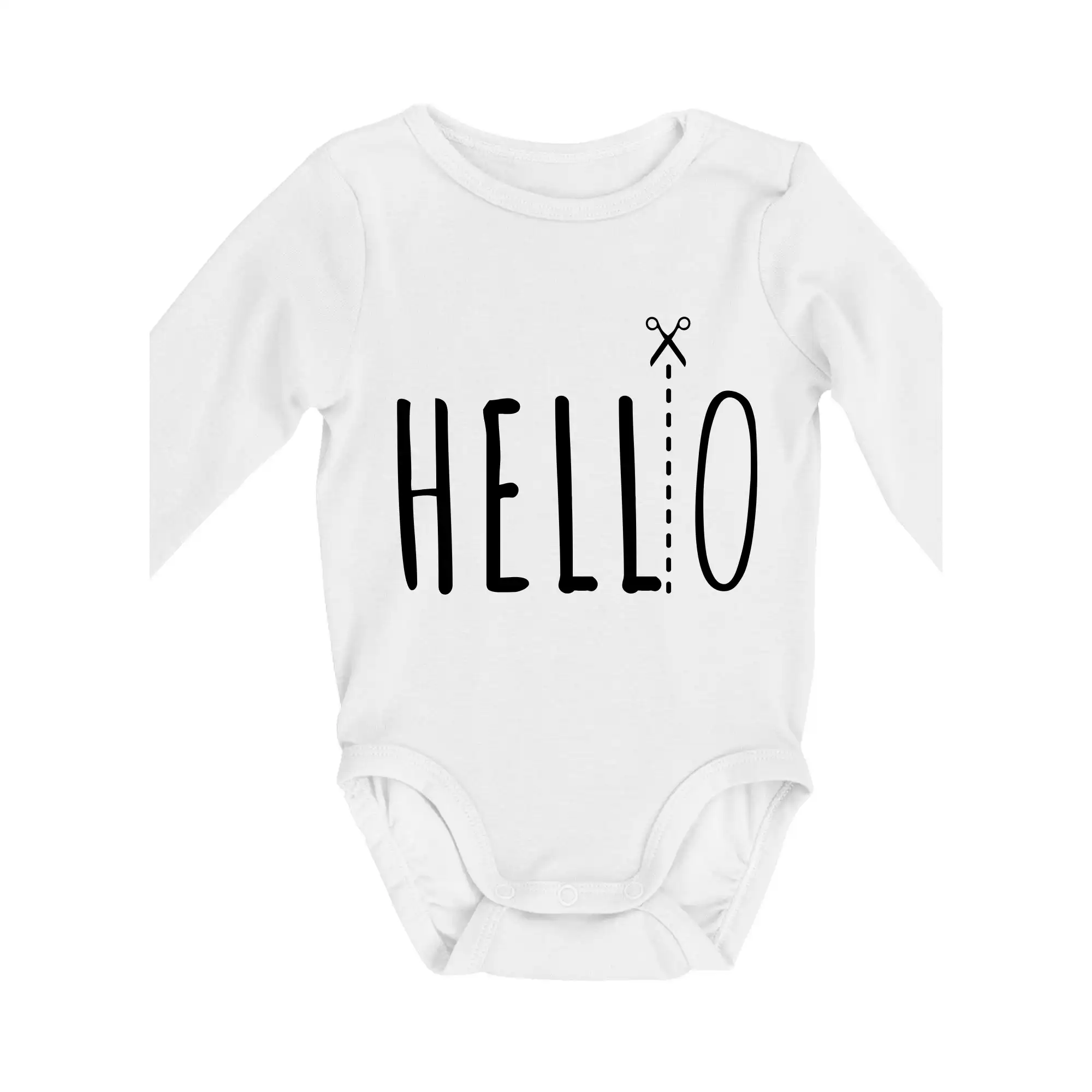 Tričká na párty - Hello - Body dojčenské s dlhým rukávom