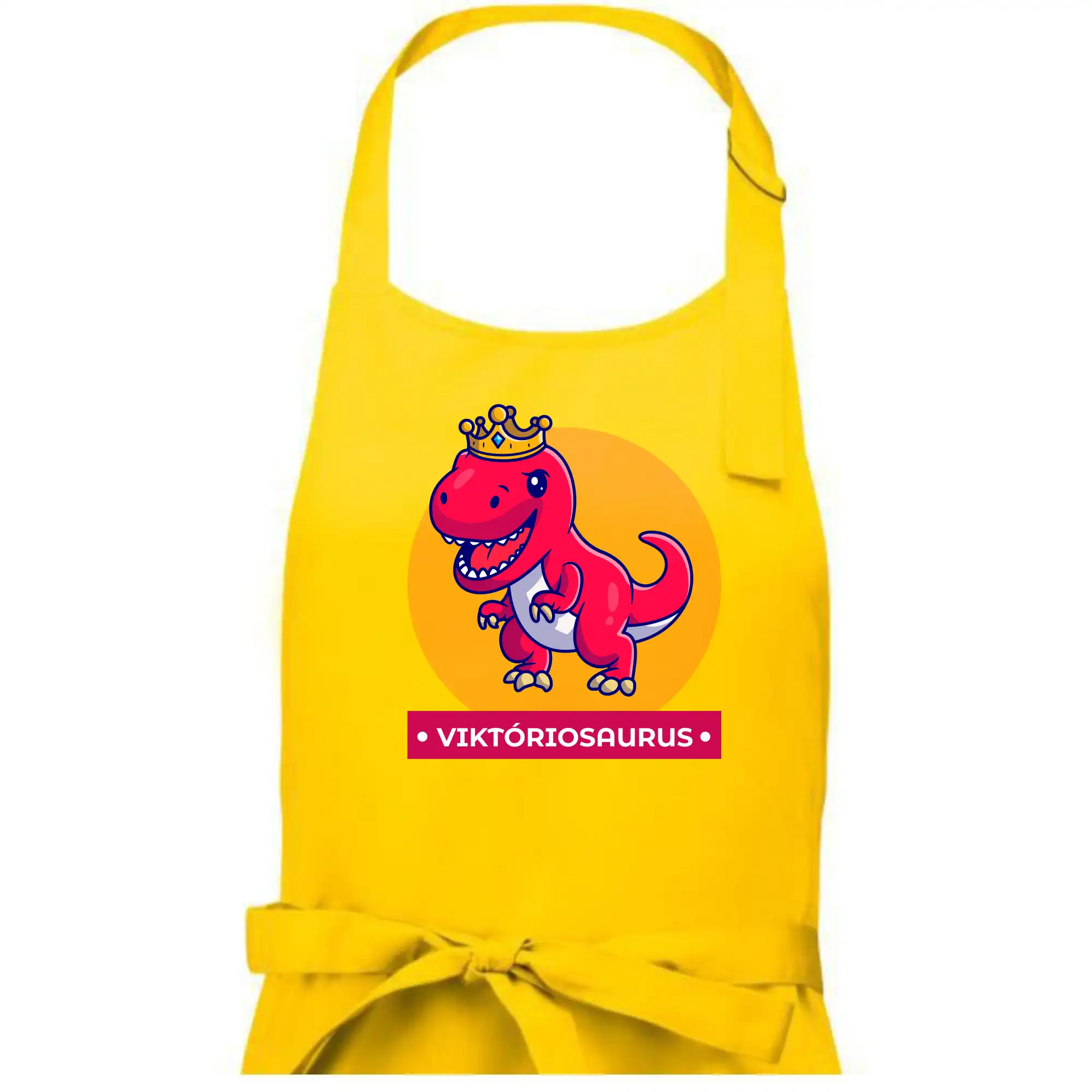 Detské tričká, mikiny a body s originálnymi potlačami | Veselé motívy pre chlapcov aj dievčatá - Dinosaurie mená - červený dinosaurus - Dámska zástera na varenie