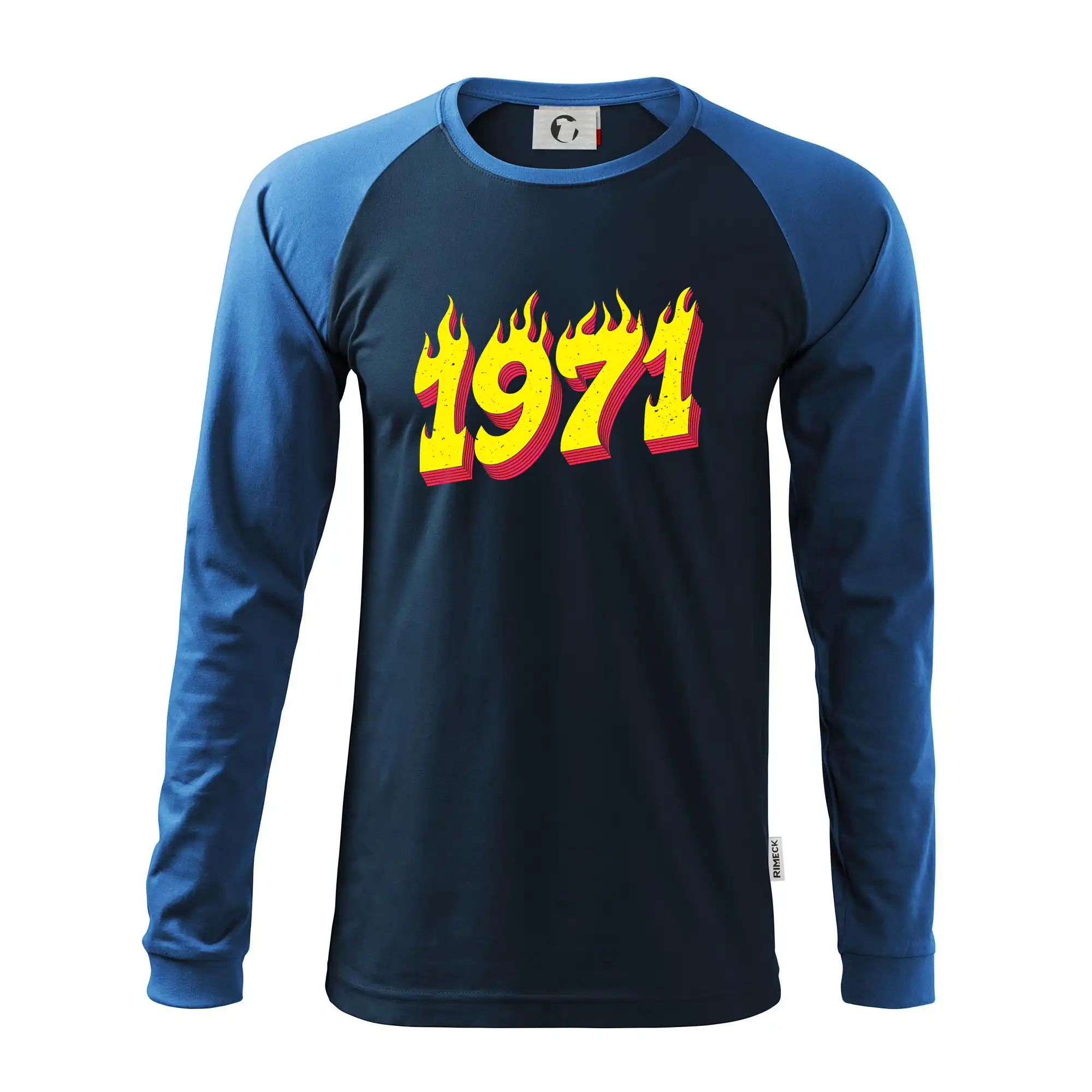 Trička s ročníkom 1971 - Narodeniny v ohni 1971 - Pánske tričko s dlhým rukávom LS130