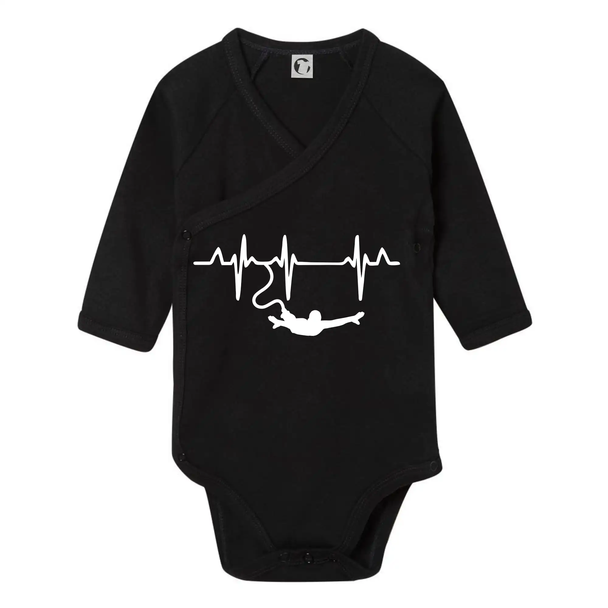 Ostatné športy - EKG bungee jumping - Body zavinovacie s dlhým rukávom