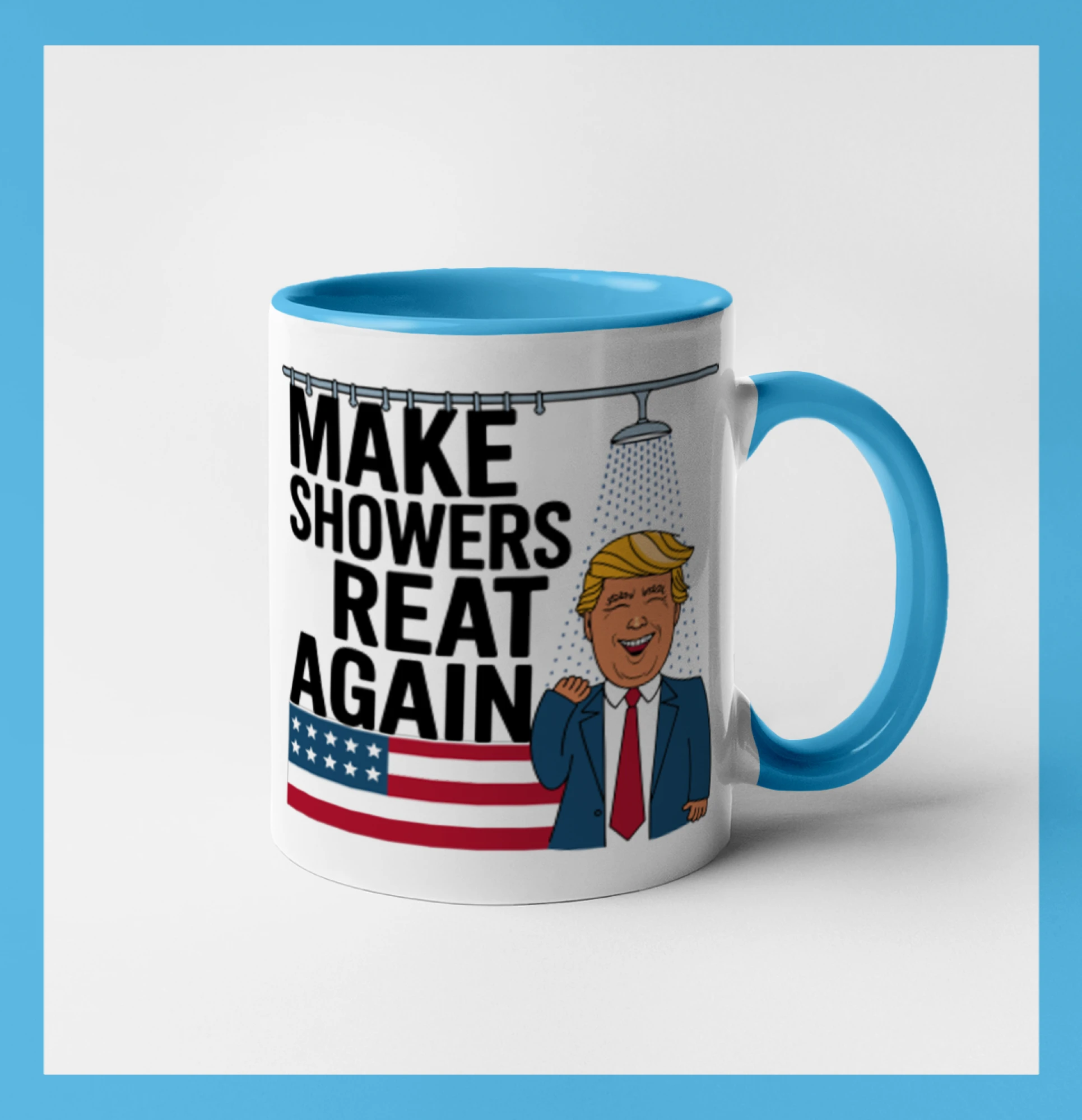Politické tričká - Trump make showers great again - Hrnček 