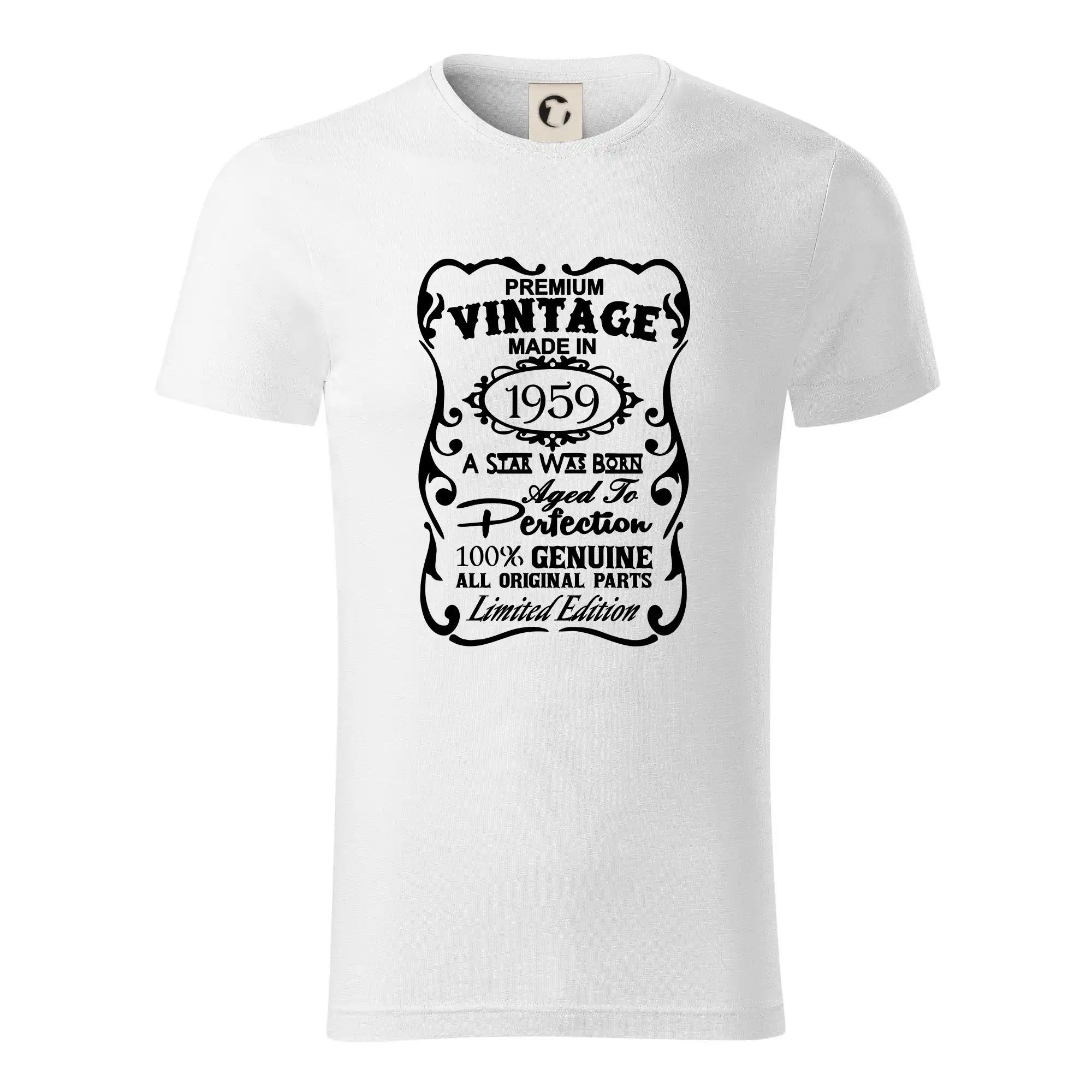 Trička s ročníkom 1959 - Vintage Etiketa - 1959 - Tričko z organickej bavlny