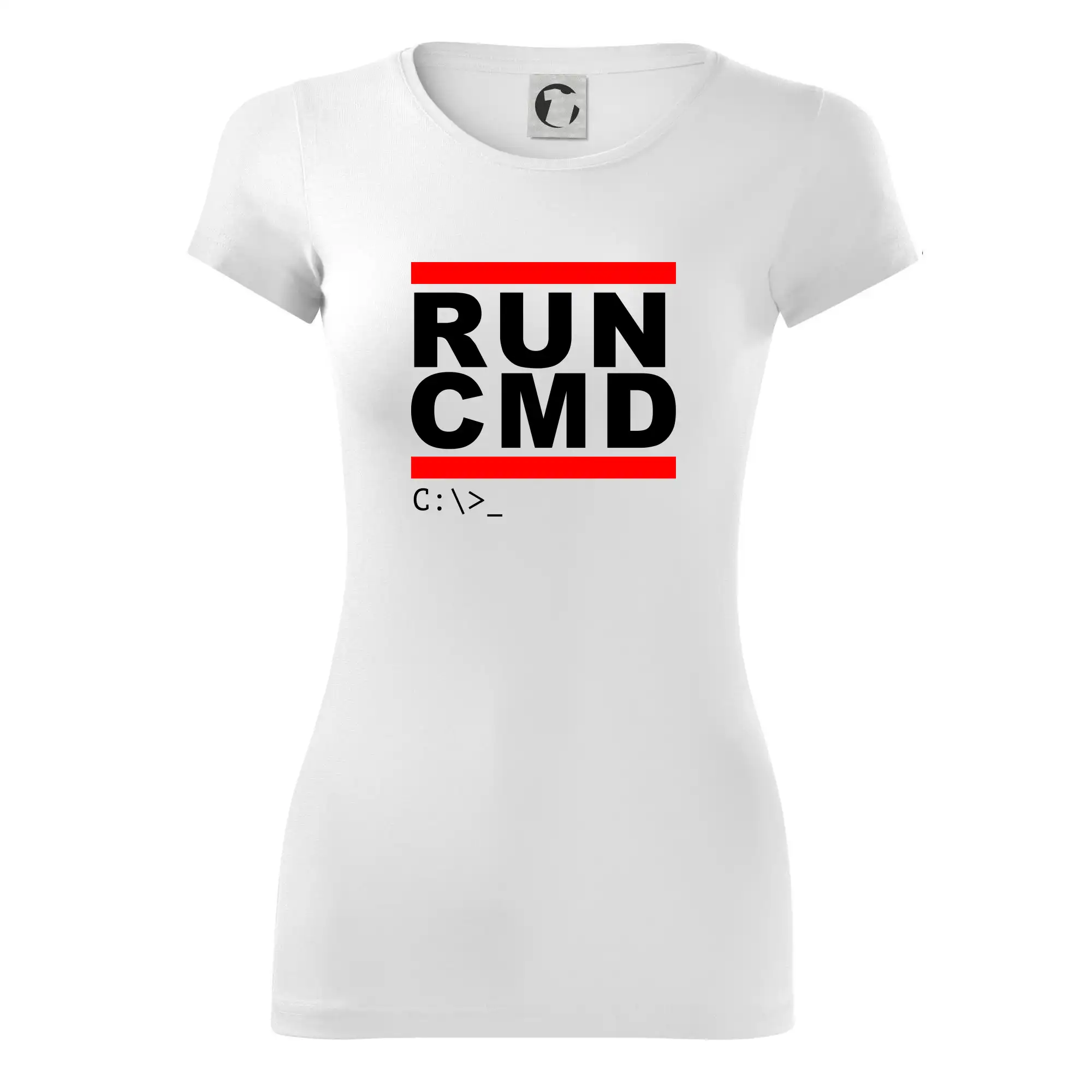 Tričká pre ajťákov - Run CMD - Dámske tričko Glance - Priliehavejší strih