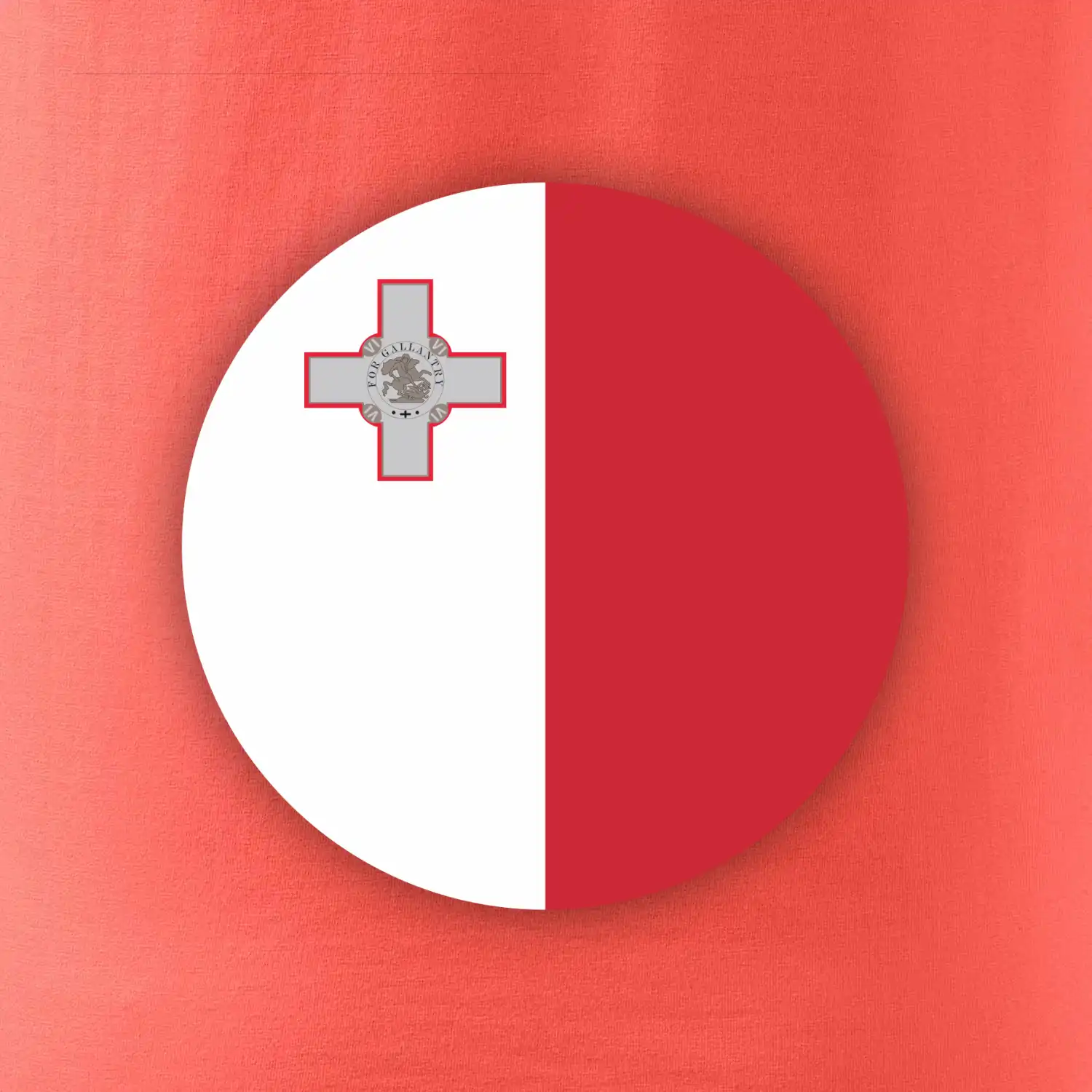 Vlajka Malta kulatá na prso