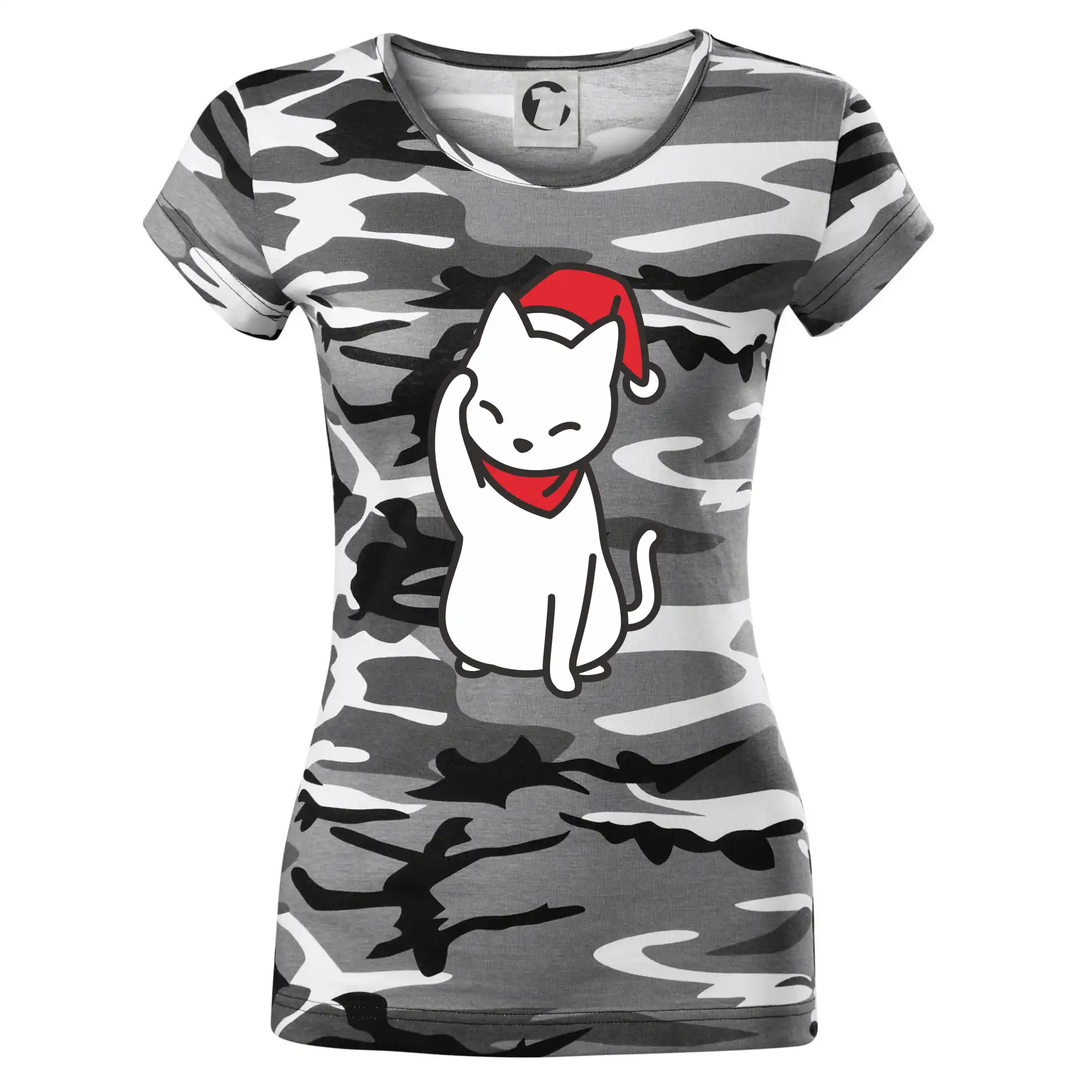 Vánoční kočka mávající