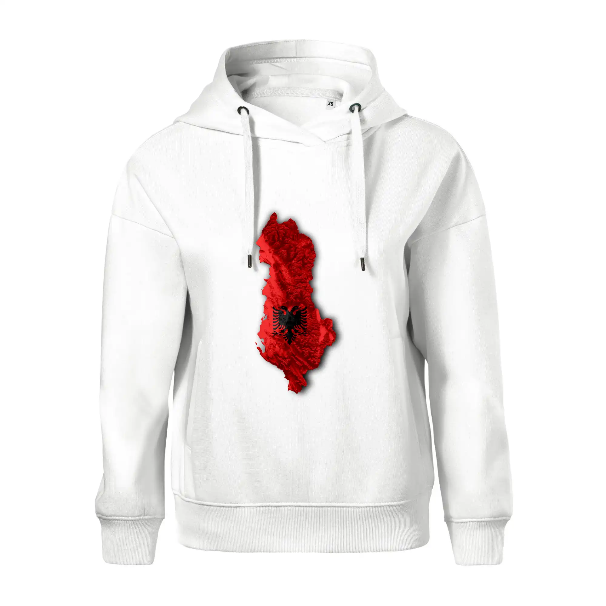 Mapa Albánie reliéf hor