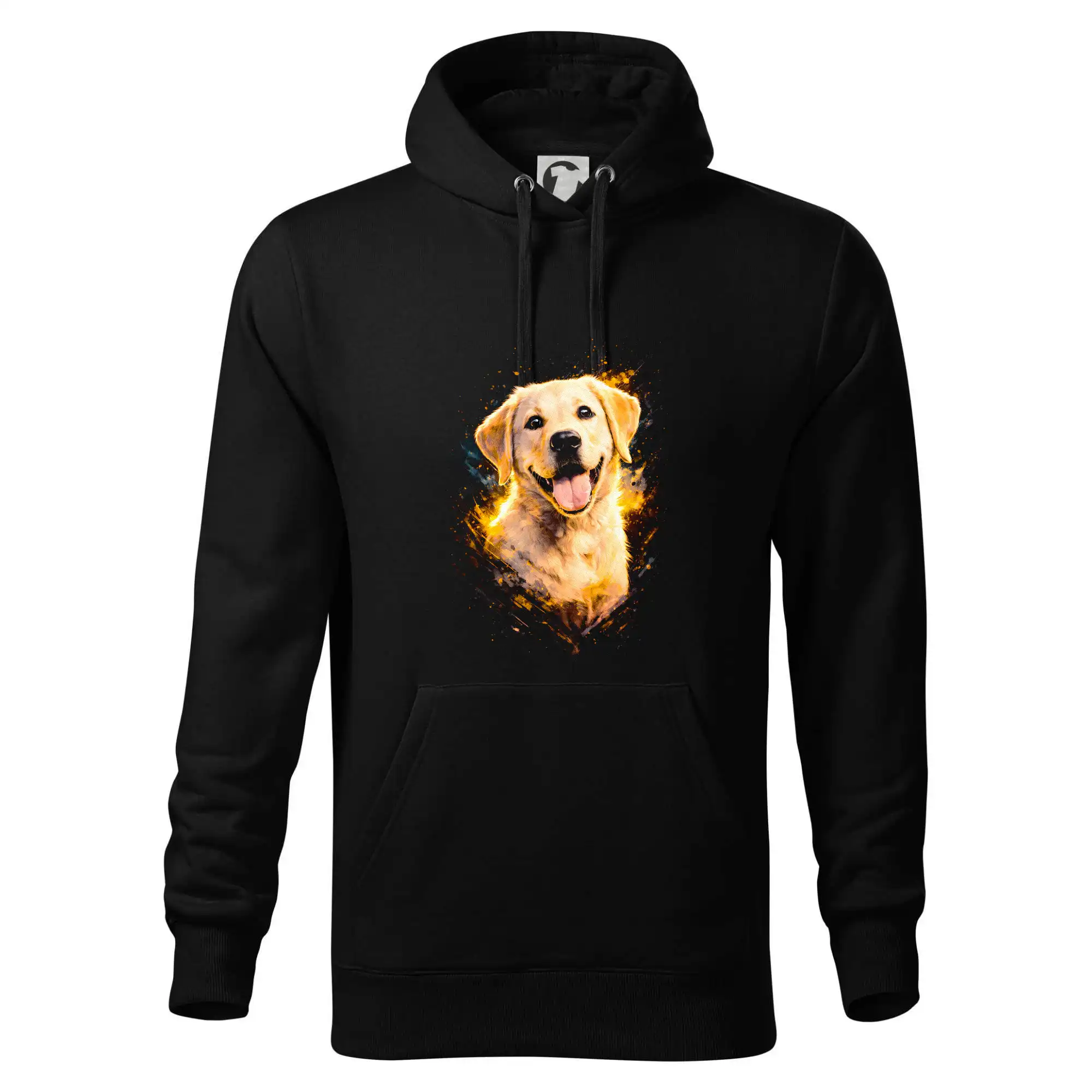 Obrázek polotón Zlatého retrívr sedící