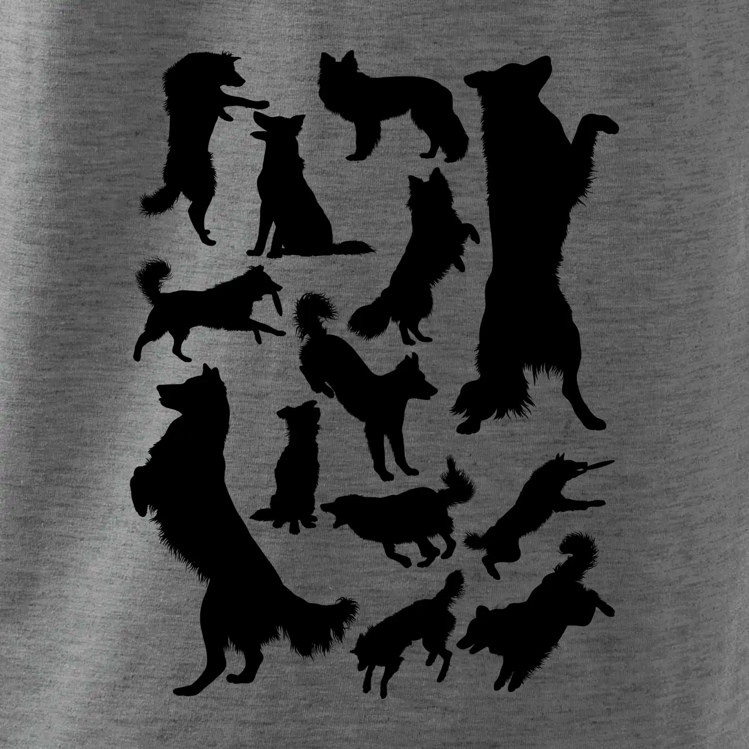 Border kolie siluety