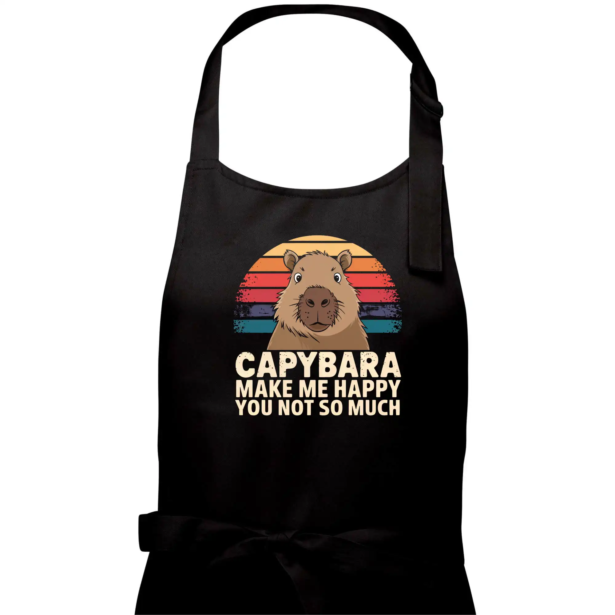 Tričká so zvieratami - Capybara Make Me Happy You Not So Much - Dámska zástera na varenie