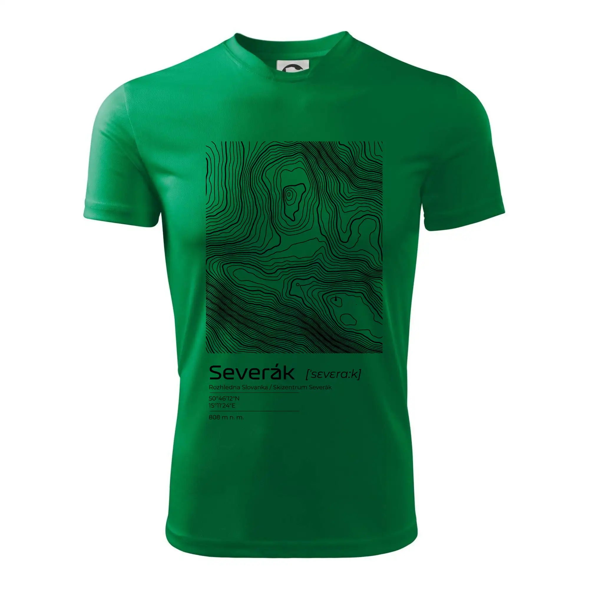 Severák - vrstevnice v obdélníku